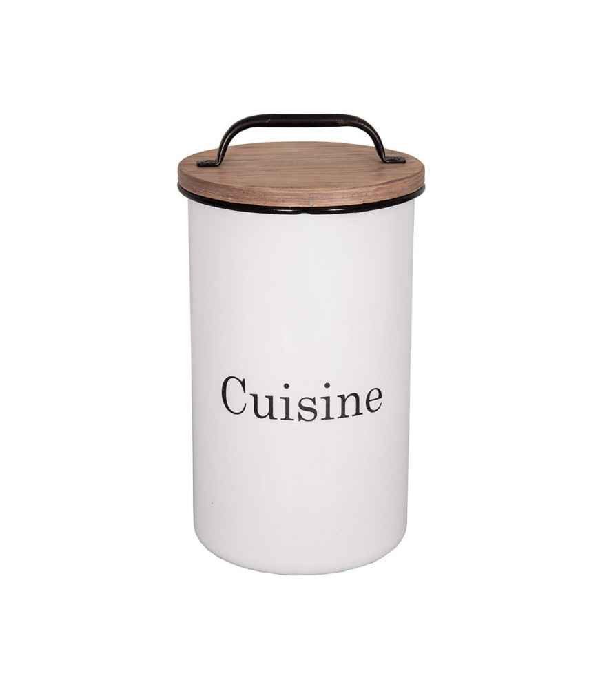 AnticLine Aufbewahrungsdose Antic Line Aufbewahrungsdose mit Holzdeckel H 29cm, Ø 15,5cm SEB16592