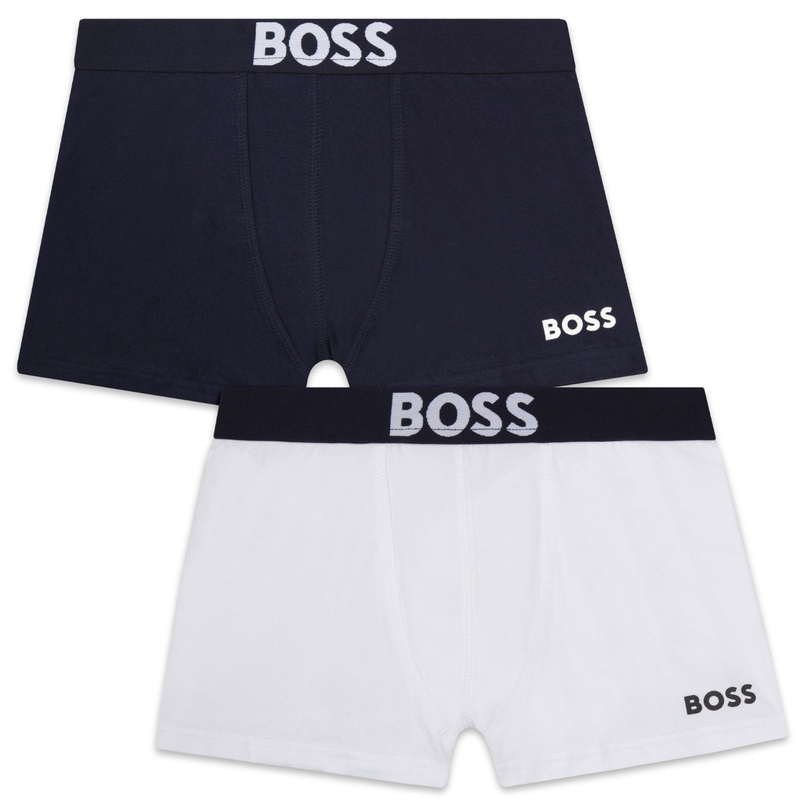 Boxershorts BOSS Kidswear Boxershorts Trunks 2er Set navy weiß Logo