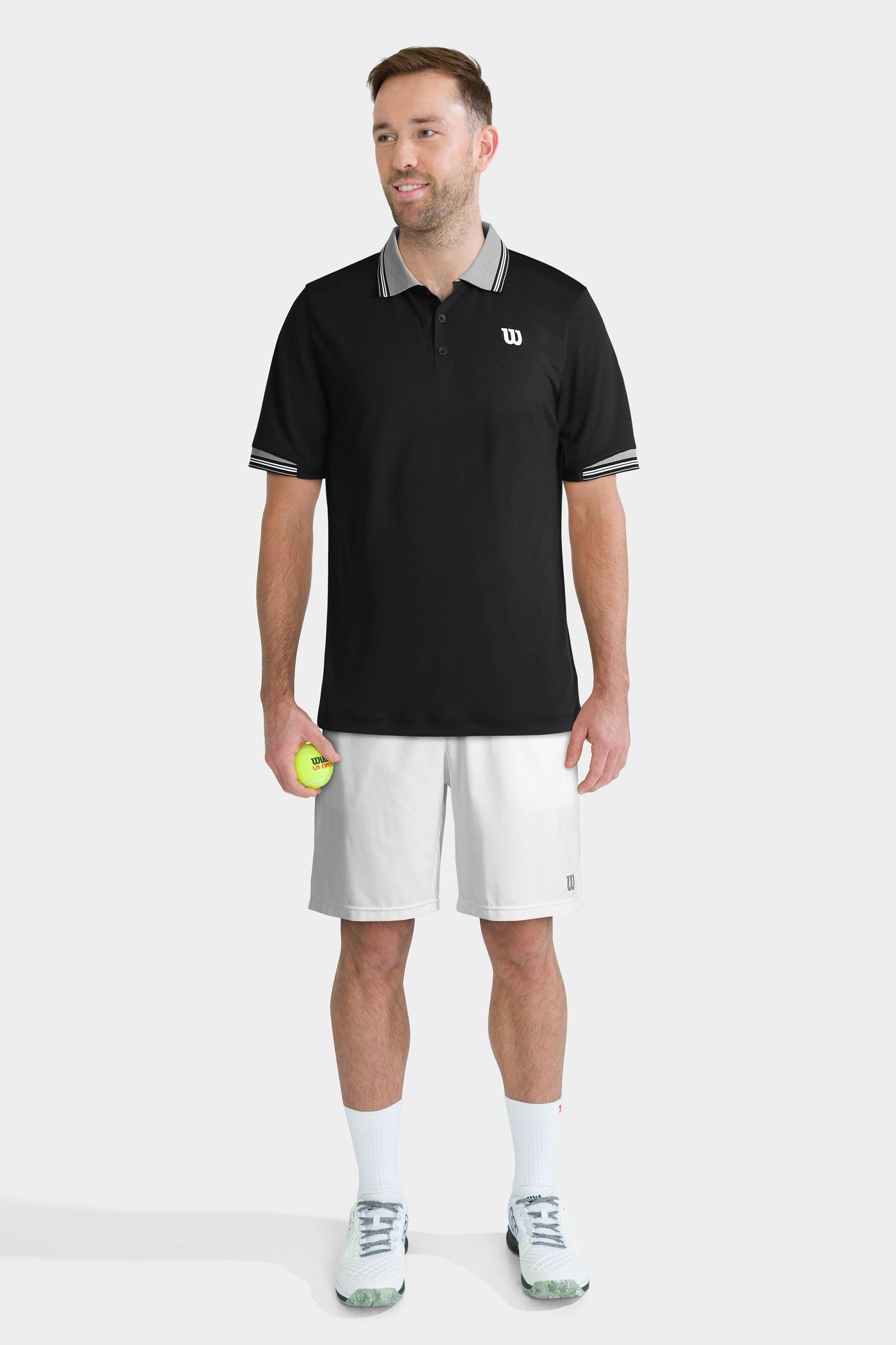 Wilson Poloshirt Star Tipped #19 schwarz Herren