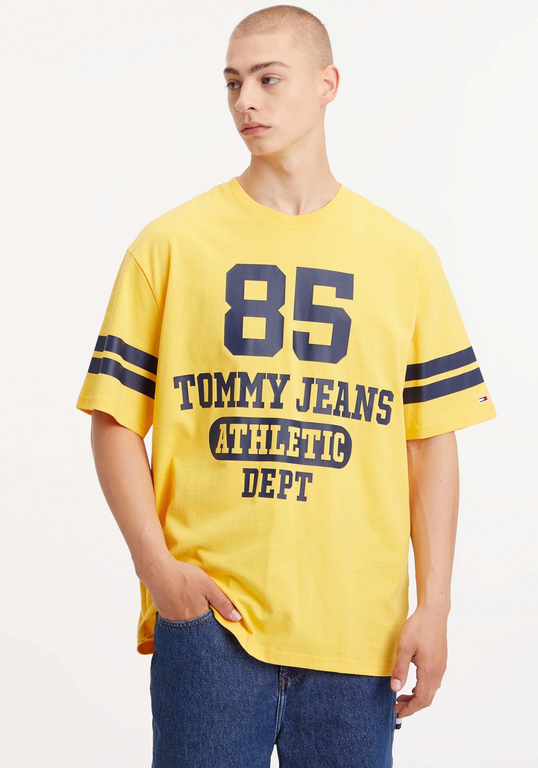 Tommy Jeans Warm T-Shirt LOGO COLLEGE Yellow 85 SKATER TJM