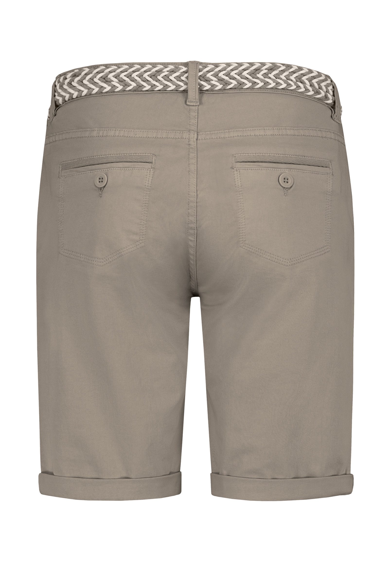SUBLEVEL Bermudas Damen kurze Stoffhose mit buntem Flechtgürtel Sommerhose, günstig online kaufen