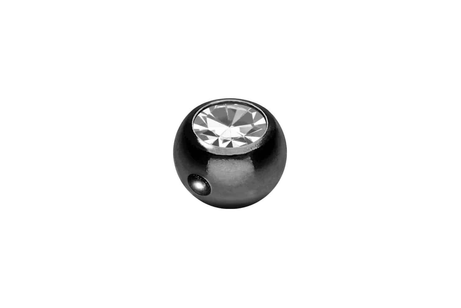 PIERCINGLINE Piercing-Set Chirurgenstahl Klemmkugel KRISTALL (Klemm-Aufsätze, 1-tlg)
