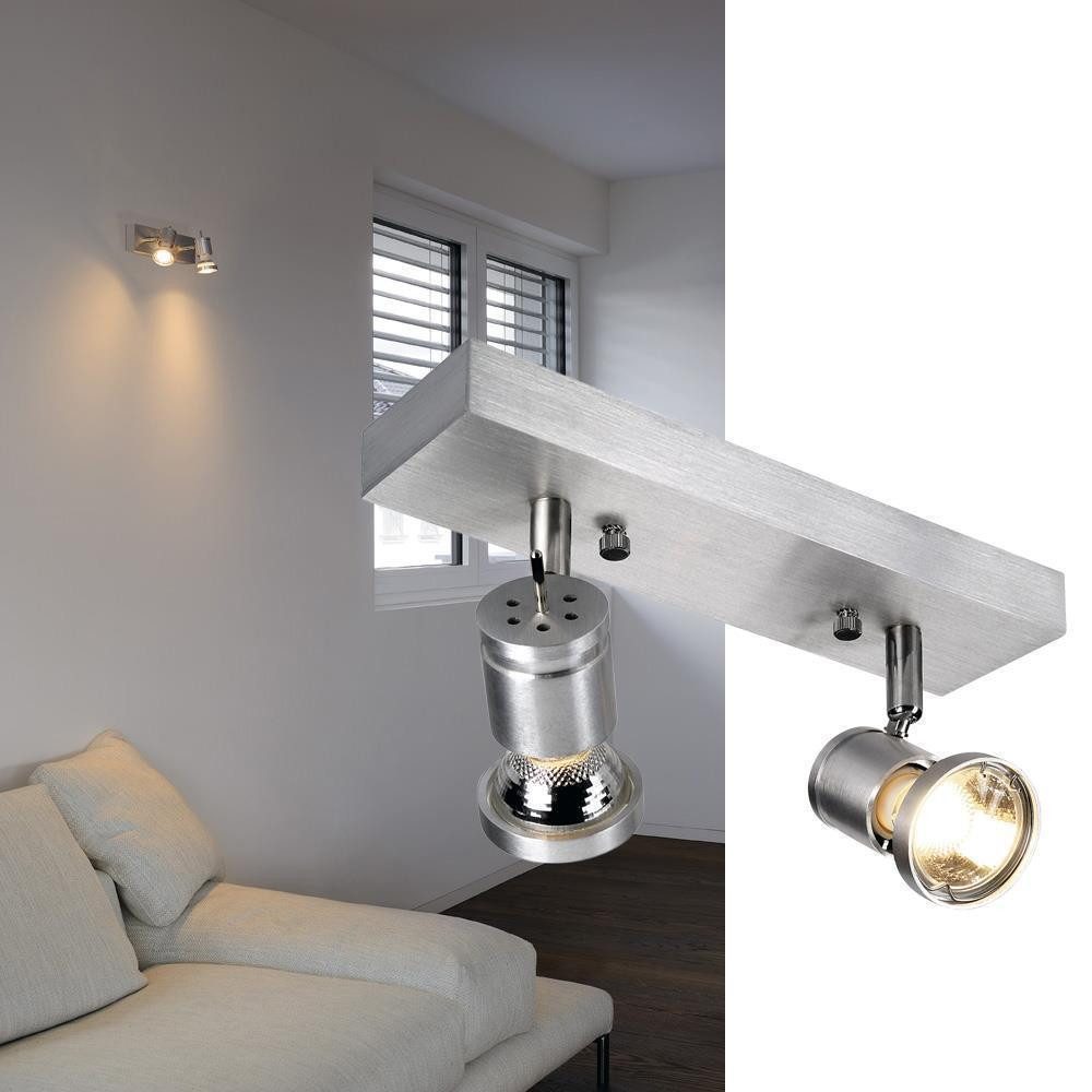 SLV Deckenstrahler Zweiflammiger Leuchtenspot Souvereen in aluminium-brushed, GU10