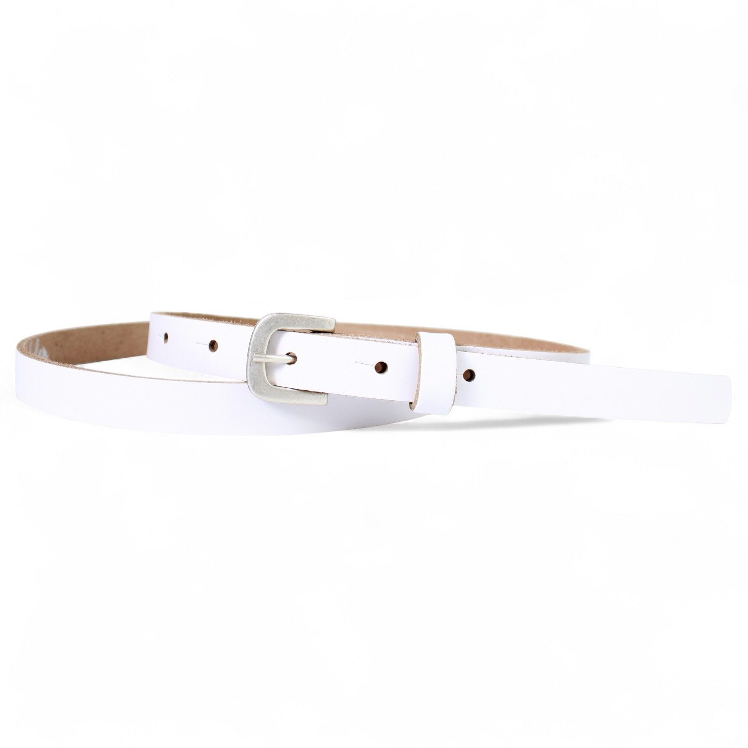FRONHOFER Taillengürtel Damen Rindsleder (1-St) Schmal, versilbert, Made in Germany