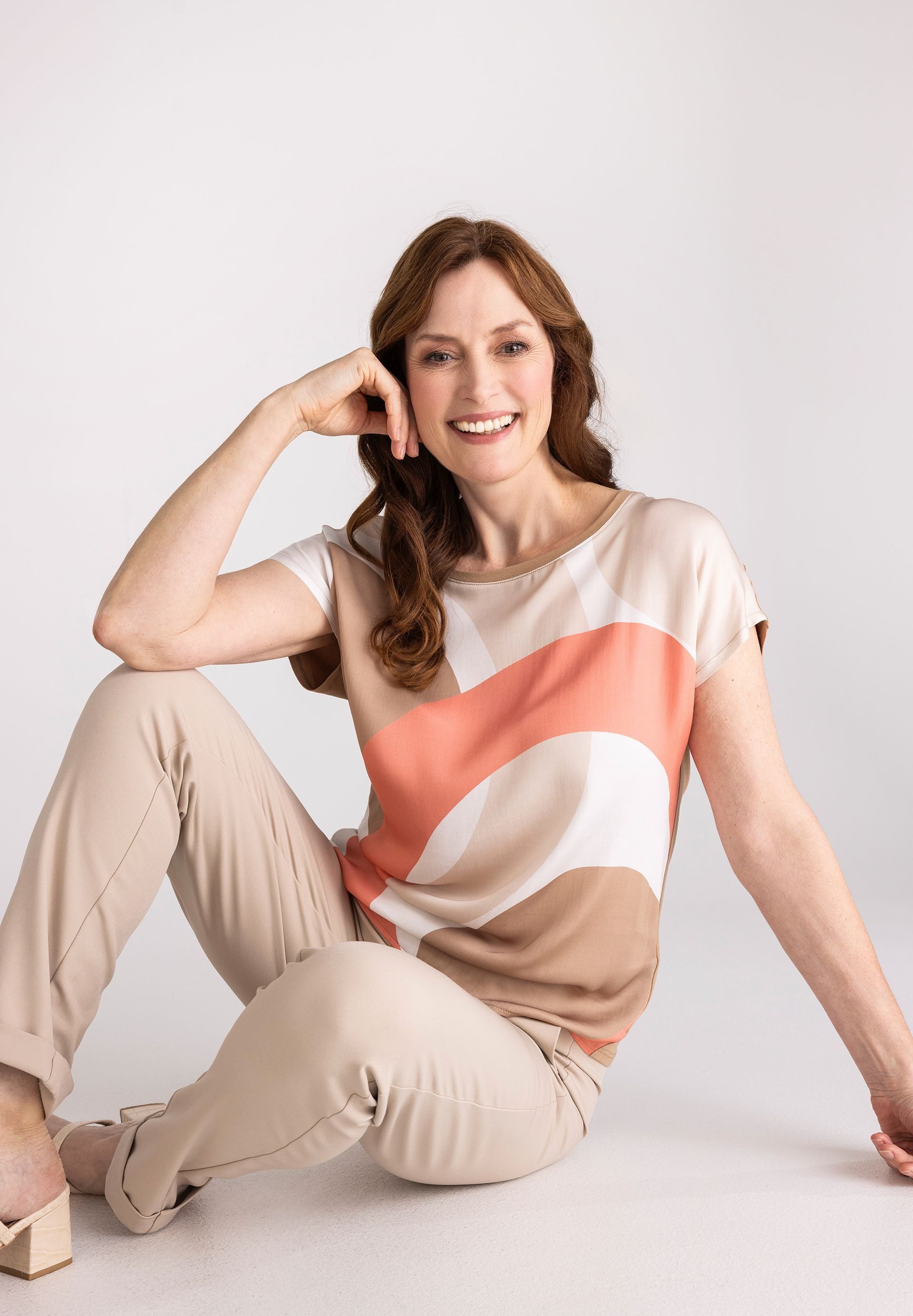 FRANK WALDER Blusenshirt mit grafischem Design