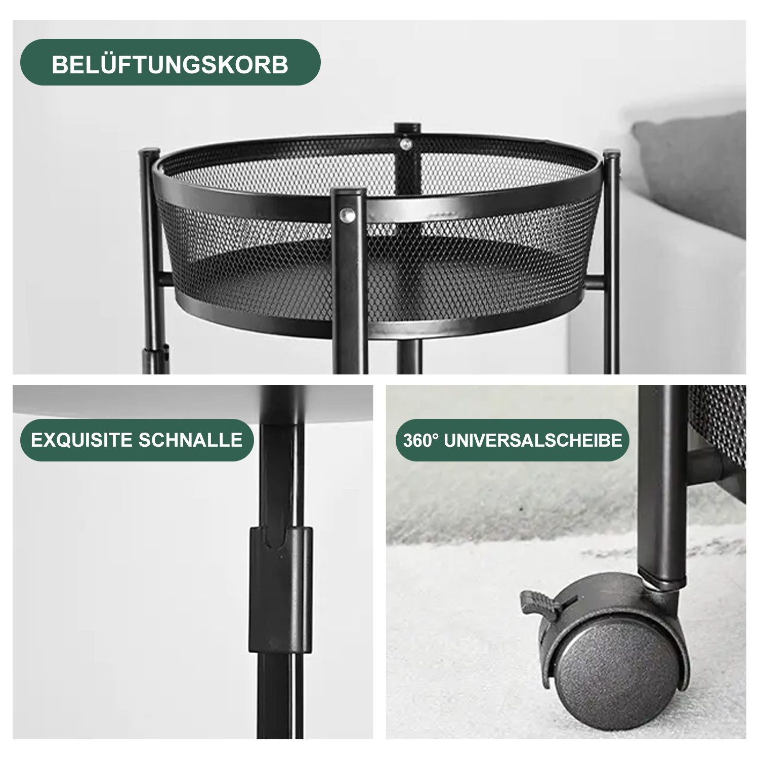 FOXSPORT Standregal faltbar mit Rollen – Bild 5 von 5