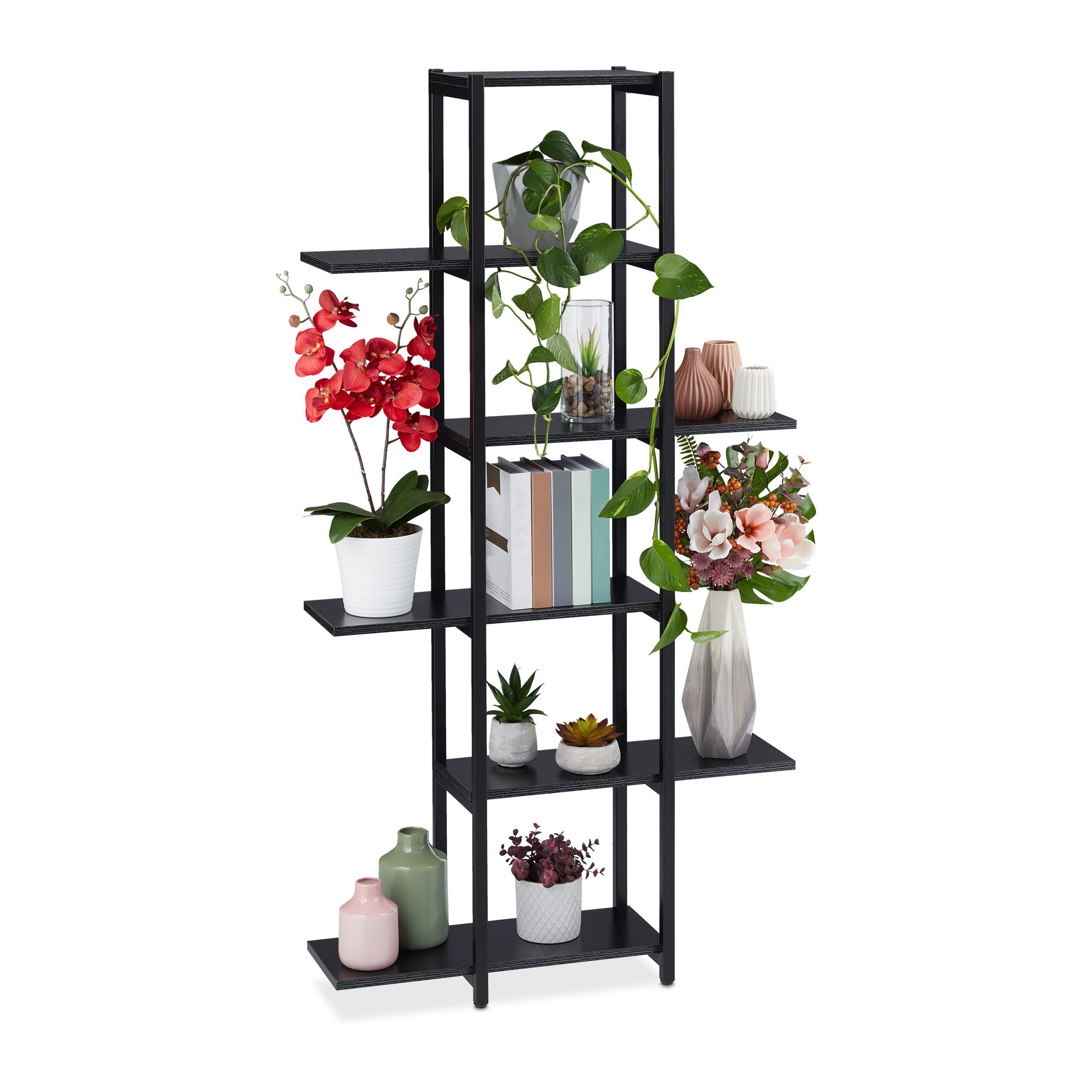 relaxdays Blumenständer Pflanzenregal mit 6 Ablagen, günstig online kaufen