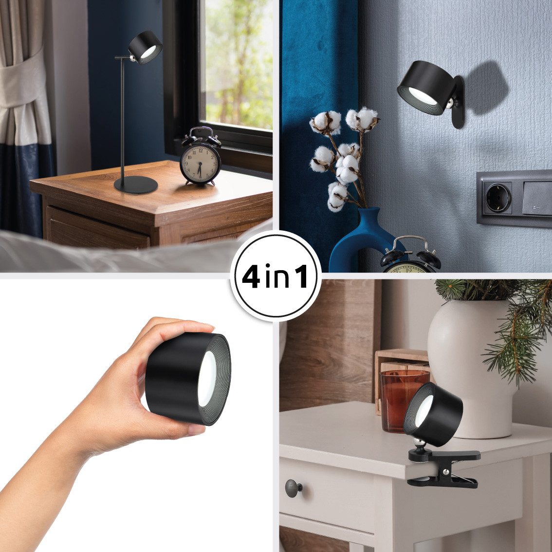 GLOBO LIGHTING Tischleuchte JORJE, Memoryfunktion, LED fest integriert, warmweiß - kaltweiß, Tischlampe Nachttischlampe Deko-Tischleuchte Schlafzimmer