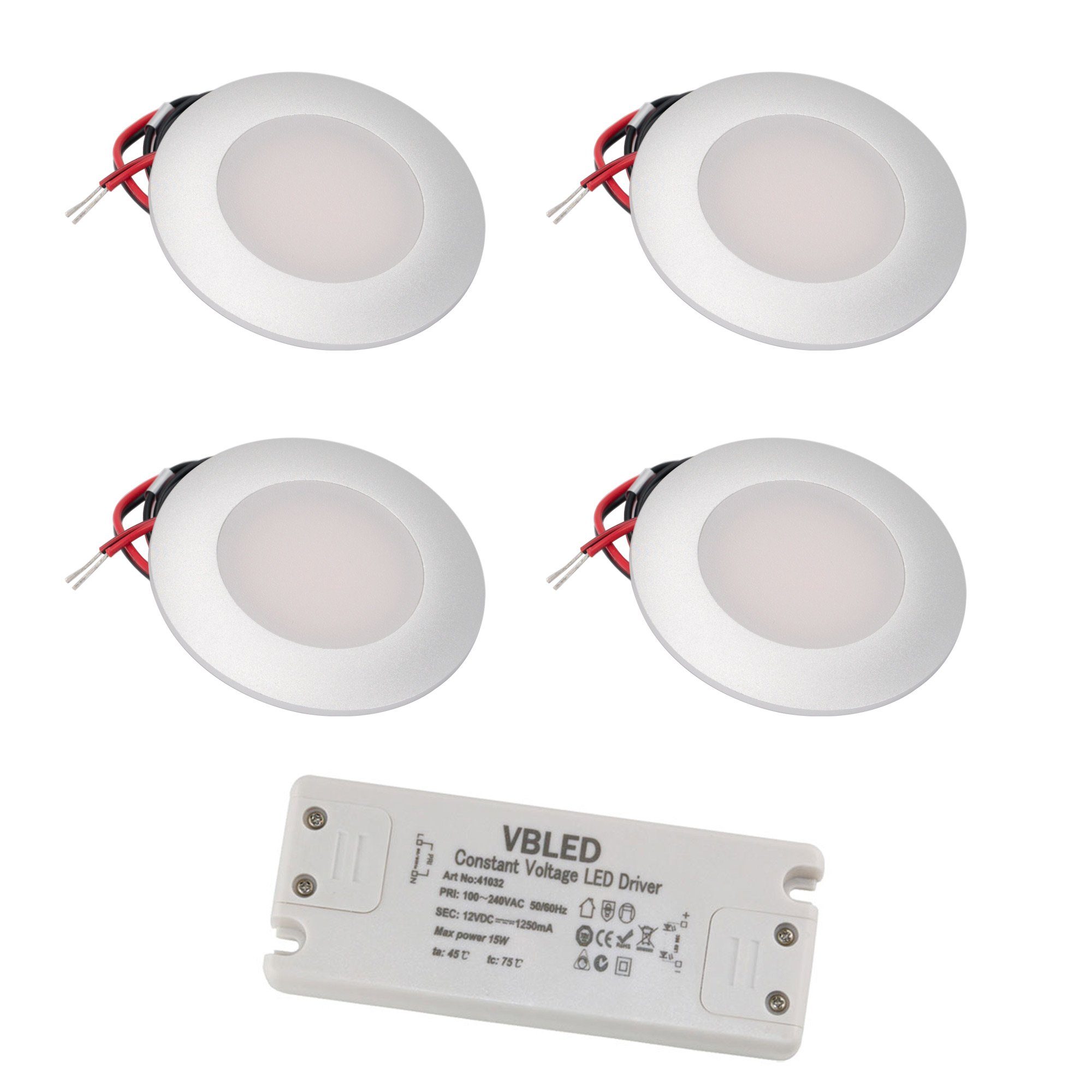 VBLED LED Einbauleuchte, LED fest integriert, warmweiß