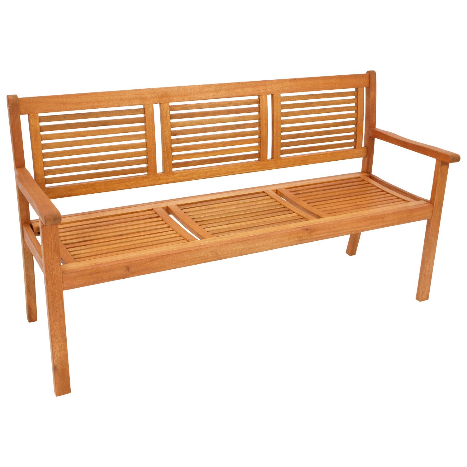 DEGAMO Gartenbank CORUNA, 3-sitzer 160cm, Eukalyptusholz geölt
