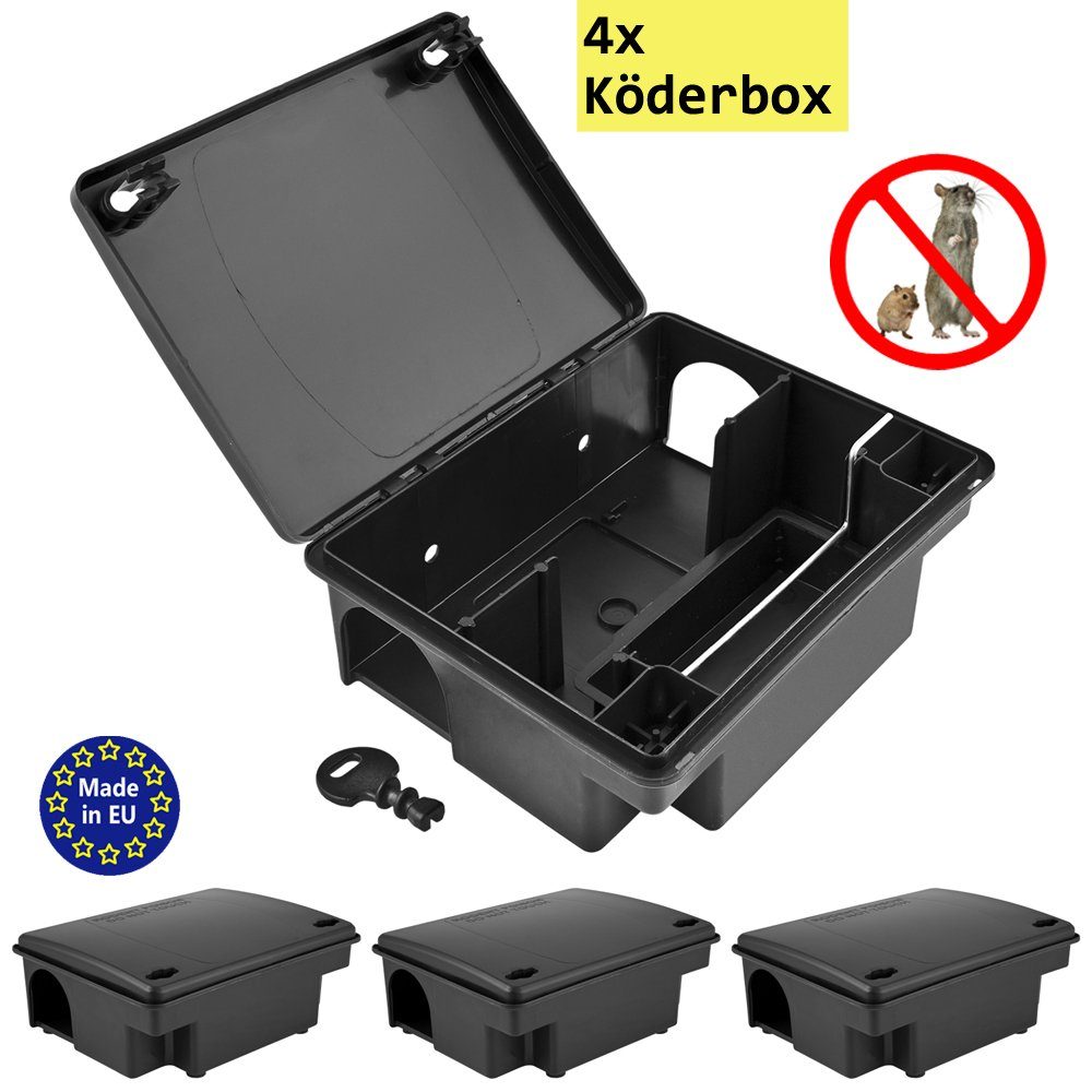 Petigi Lebendfalle 1-30x Köderstation Nagerköderstation Köderbox Mäusebox Rattenbox Falle