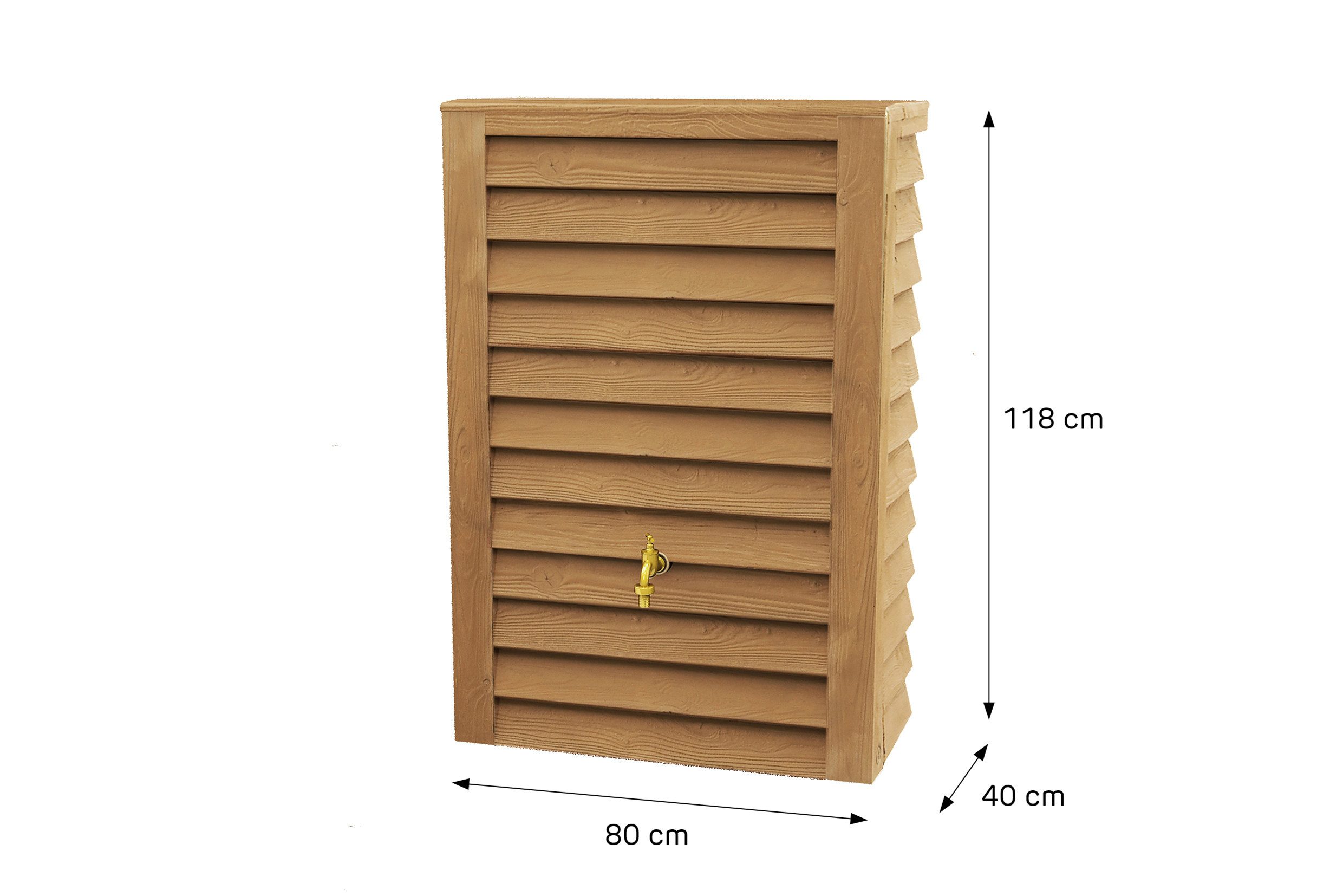 GARANTIA Regentonne WOODY Junior Wandtank 300 Liter lightwood, 300 l