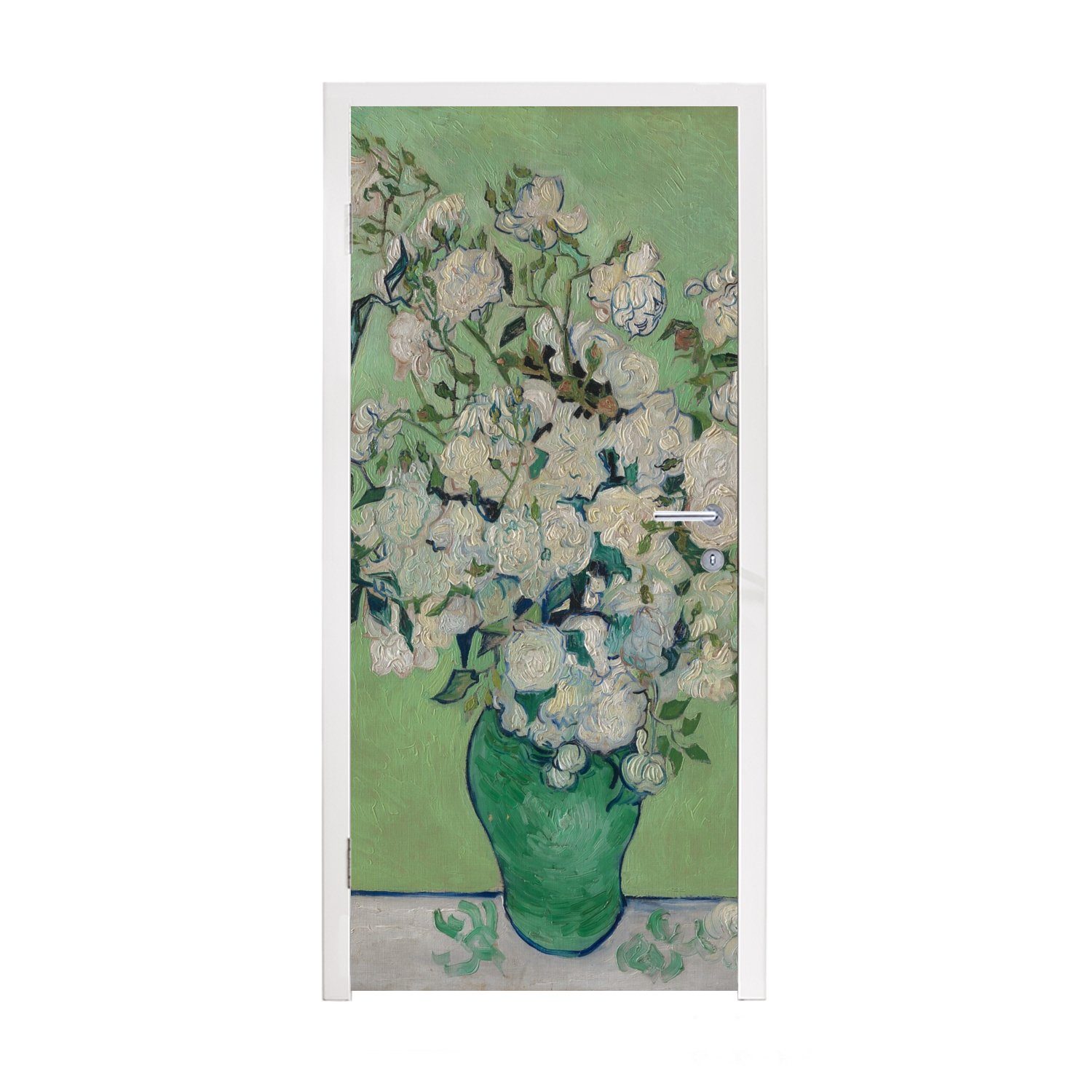 MuchoWow Türtapete Rosen - Vincent van Gogh, Matt, bedruckt, (1 St), Fototapete für Tür, Türaufkleber, 75x205 cm