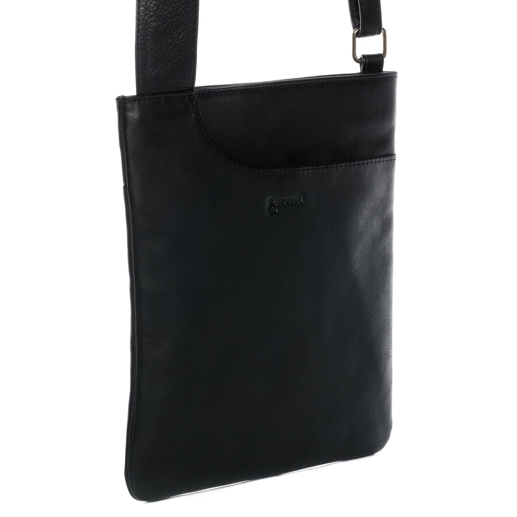 BACCINI Umhängetasche echt Leder Umhängetasche groß schwarz, Crossbody Bag Echtleder für Damen, Umhängetasche schwarz – Bild 4 von 5