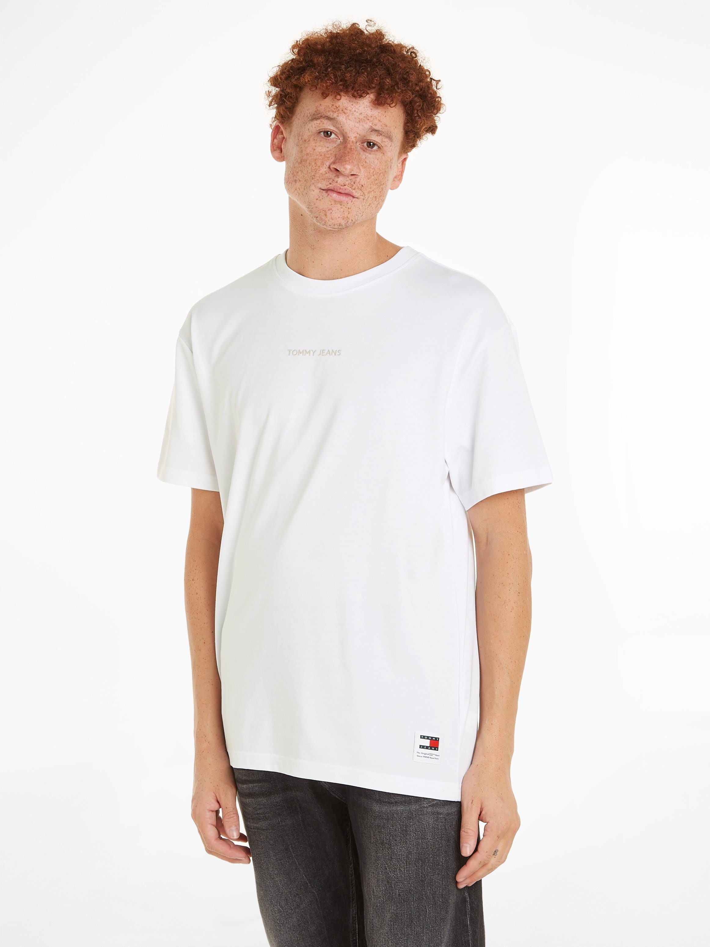Tommy Jeans T-Shirt TJM REG S NEW CLASSICS TEE EXT mit Rundhalsausschnitt White