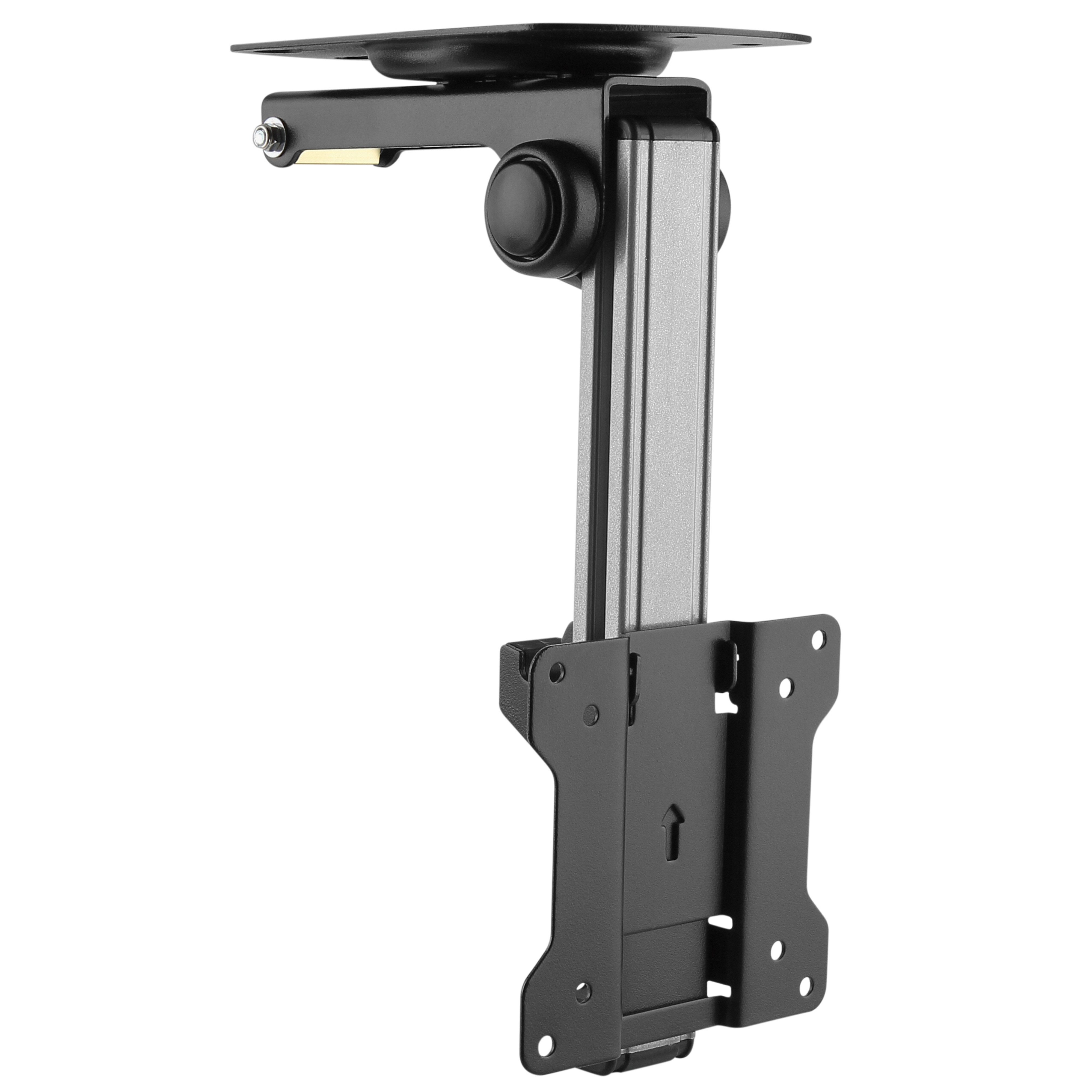 RICOO TV-Deckenhalterung TV Deckenhalter 13"-33" bis 20Kg für LCD / LED / Plasma Monitor D0111, (bis 33 Zoll, VESA 75x75 bis 100x100, 1-tlg., sufenlos ein- / ausklappbar, Frontplatte in der Höhe verstellbar, für Decke Dachschräge, +/-45° schwenkbar, von 1