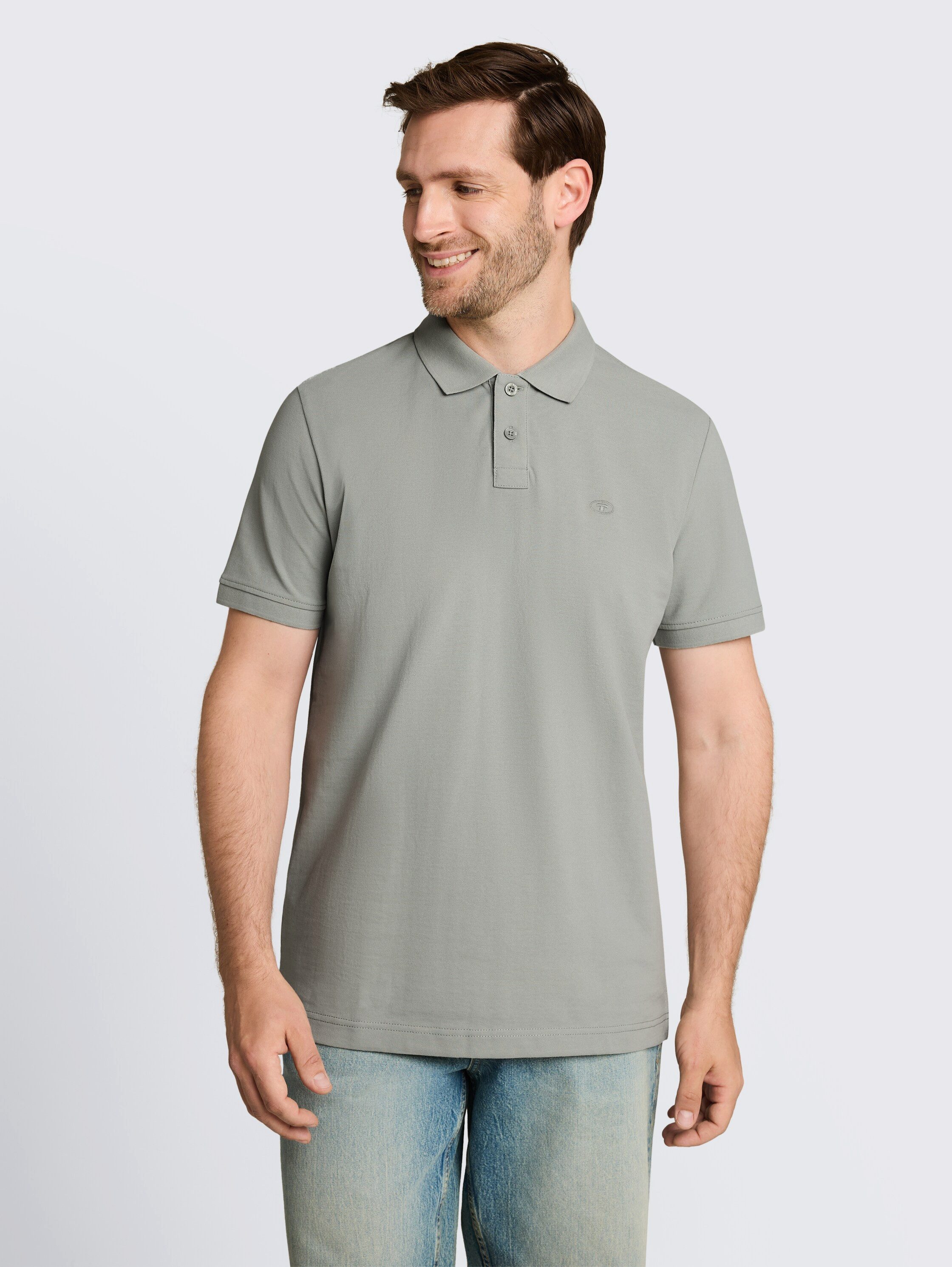 TOM TAILOR Poloshirt Regular Poloshirt mit Logostickerei