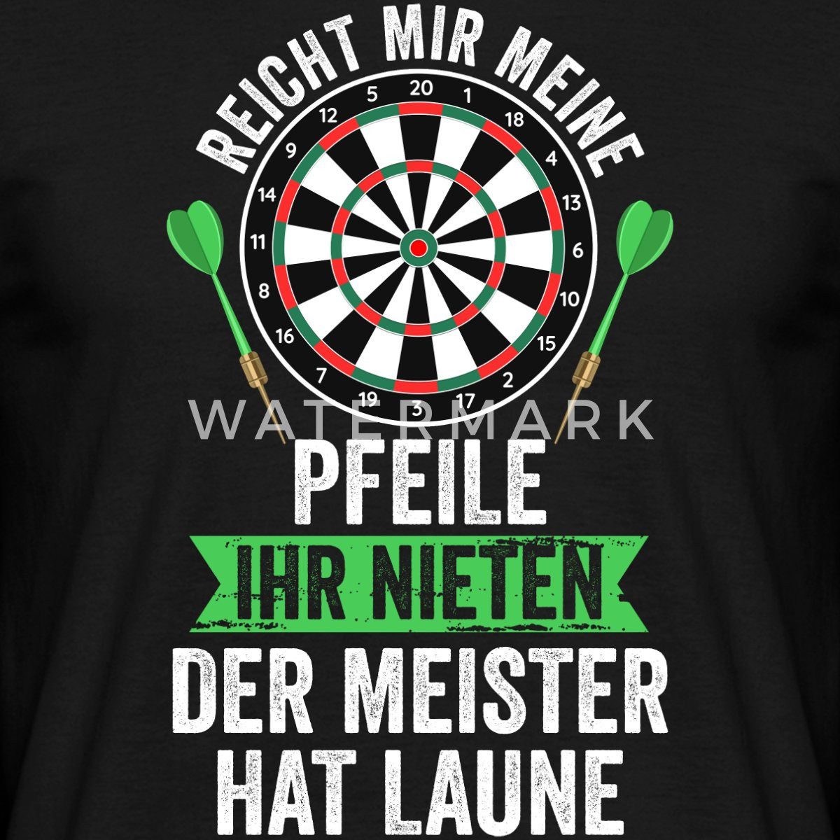 Spreadshirt T-Shirt Darts Meister Pfeile Dartscheibe Dartspieler Lustiges D günstig online kaufen