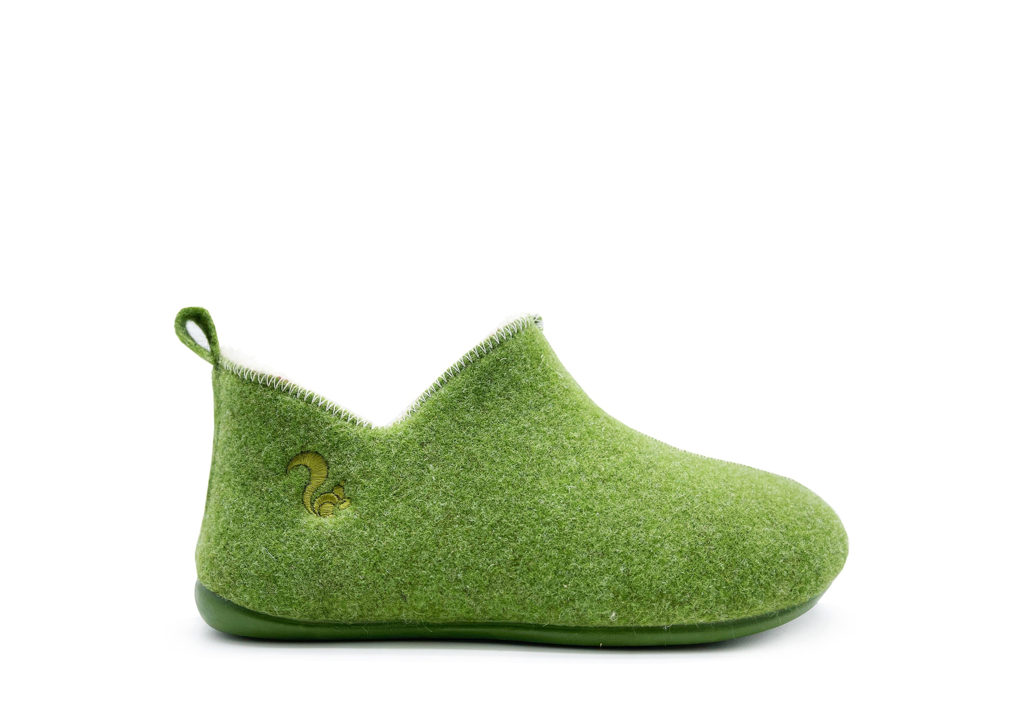 thies 1856 ® Kids Wool Slipper Boot Slipper Green
