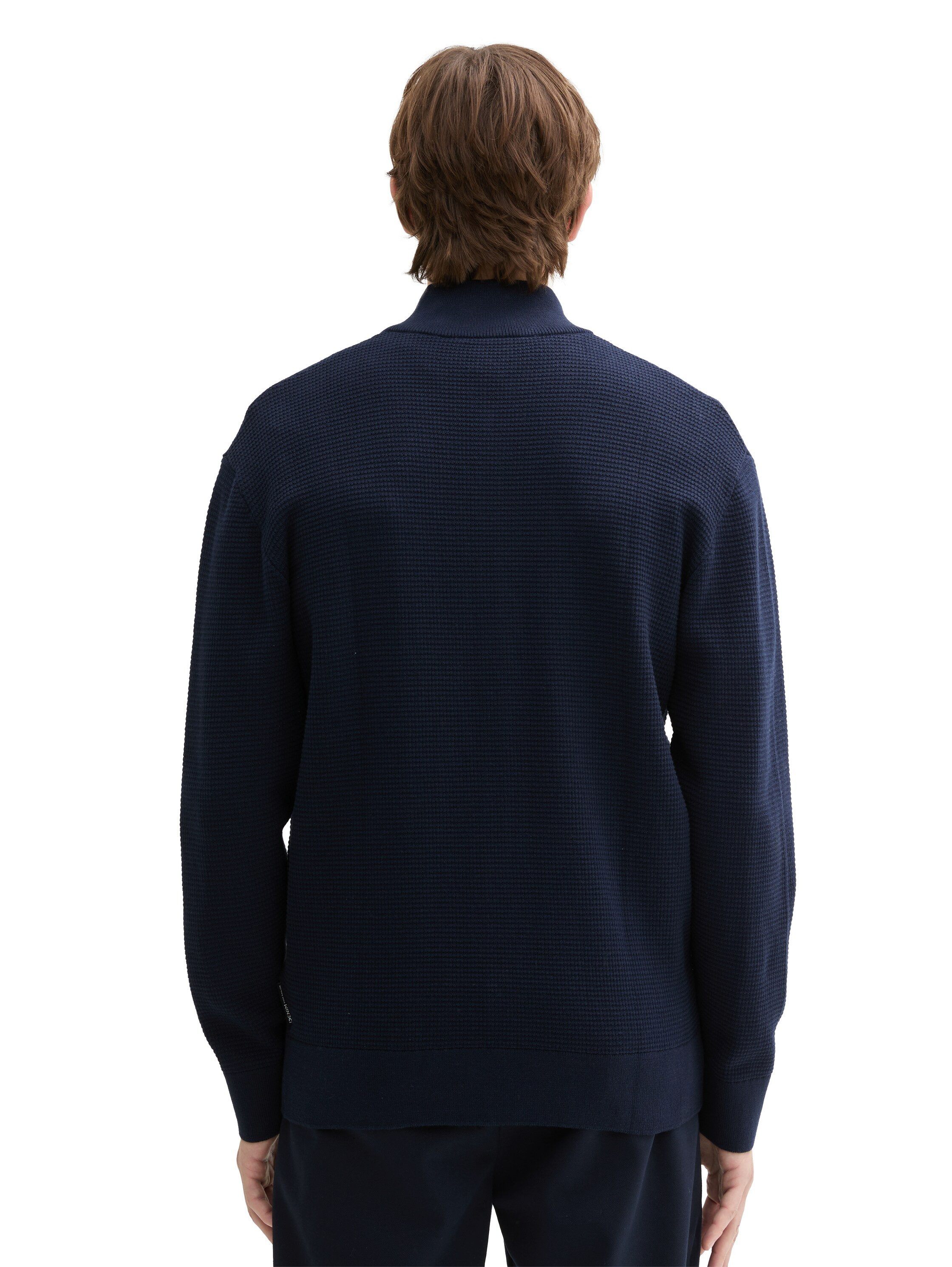 TOM TAILOR Denim Strickjacke mit Stehkragen günstig online kaufen
