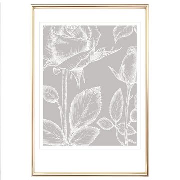 homestyle-accessoires Poster Bilderset ROSEN PASTELL ROSES 6er SET DIN A4 ODER DIN A3 Prints, Ohne Bilderrahmen