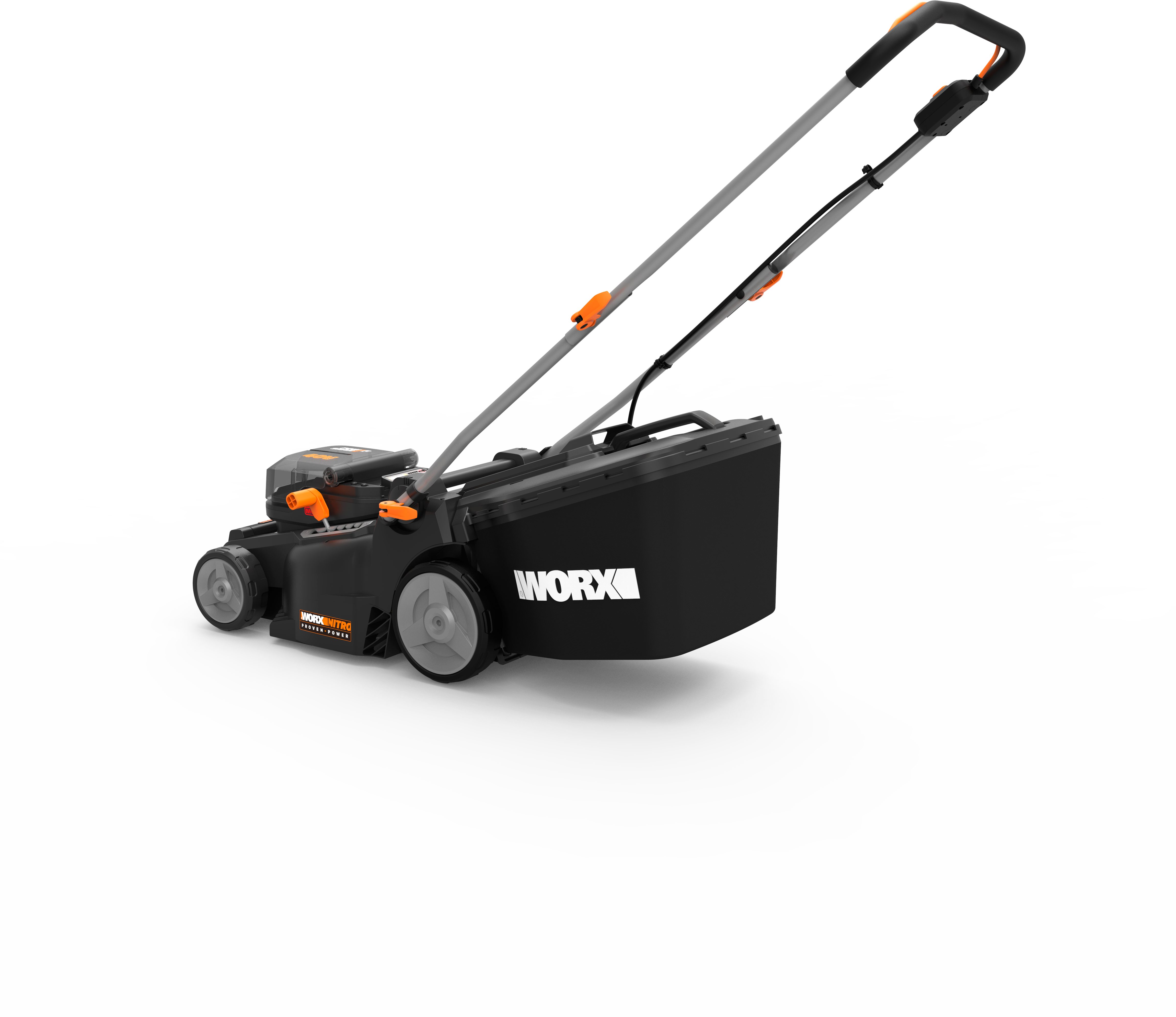 Worx Akkurasenmäher WG737E Nitro Profi, 37 cm Schnittbreite, 6 Schnitthöhenstufen 2-7 cm, inkl. 2 Akkus und Ladegerät