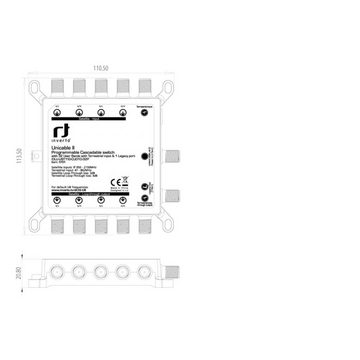 Inverto SAT-Multischalter Unicable II Multischalter 32 Teilnehmer 1 Ausgang 1 Eingang