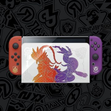 Nintendo Switch OLED Konsole Pokemon Karmesin & Purpur-Edition Handheld Spielekonsole (inkl. Joy-Con)