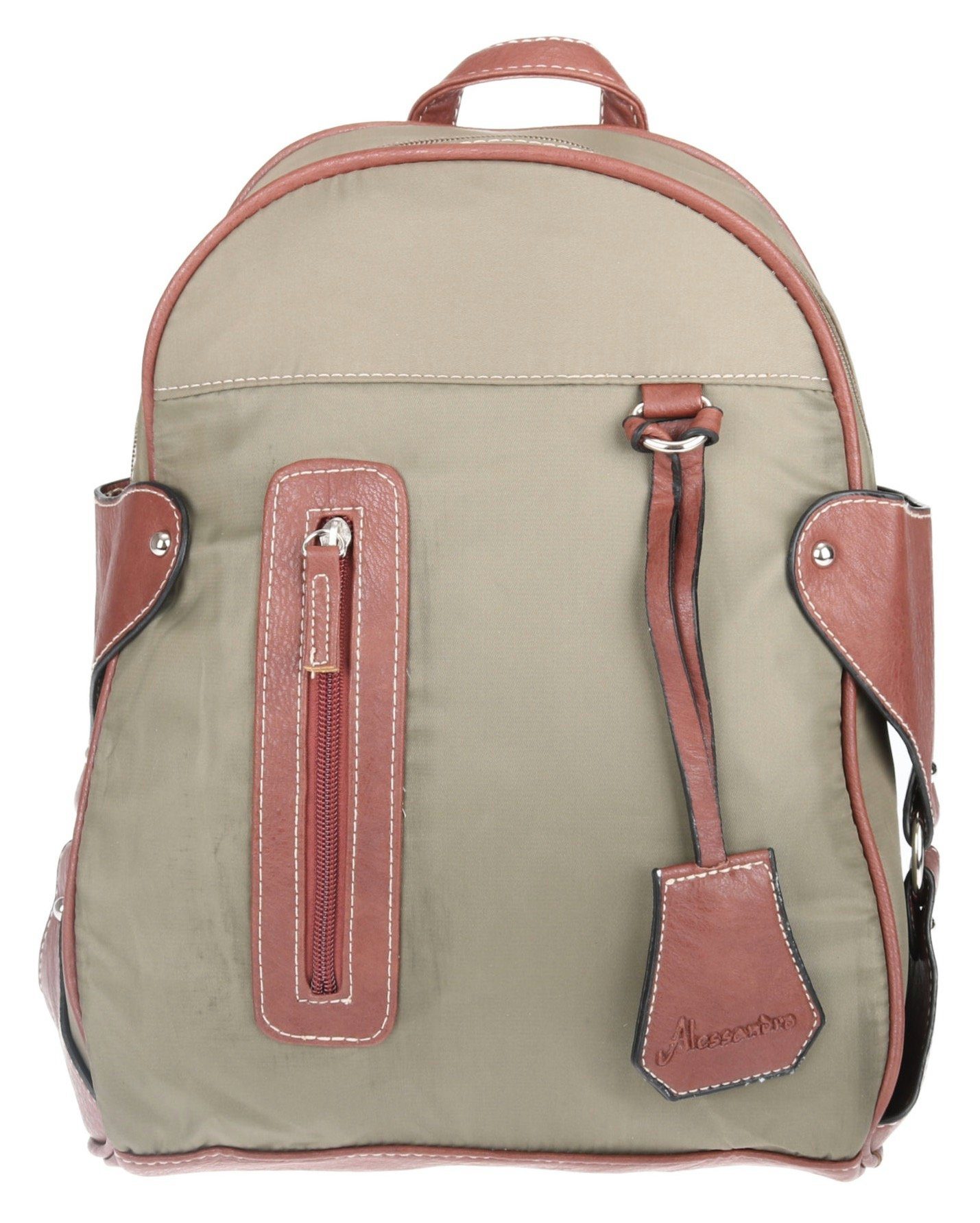 Alessandro Cityrucksack, im praktischem Format oliv-braun