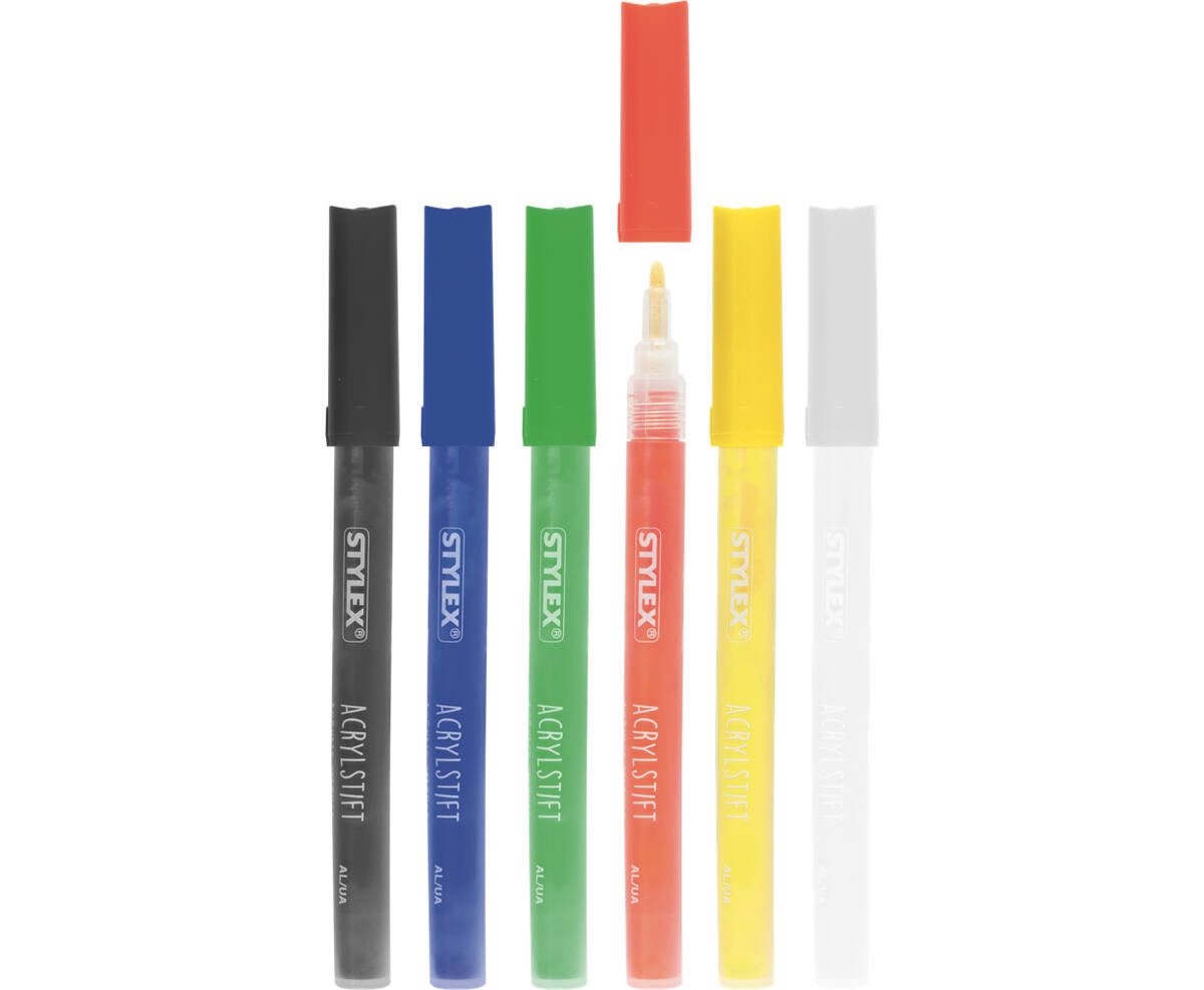 Stylex Malstift STY Acrylmalstifte Grundsortiment 6er