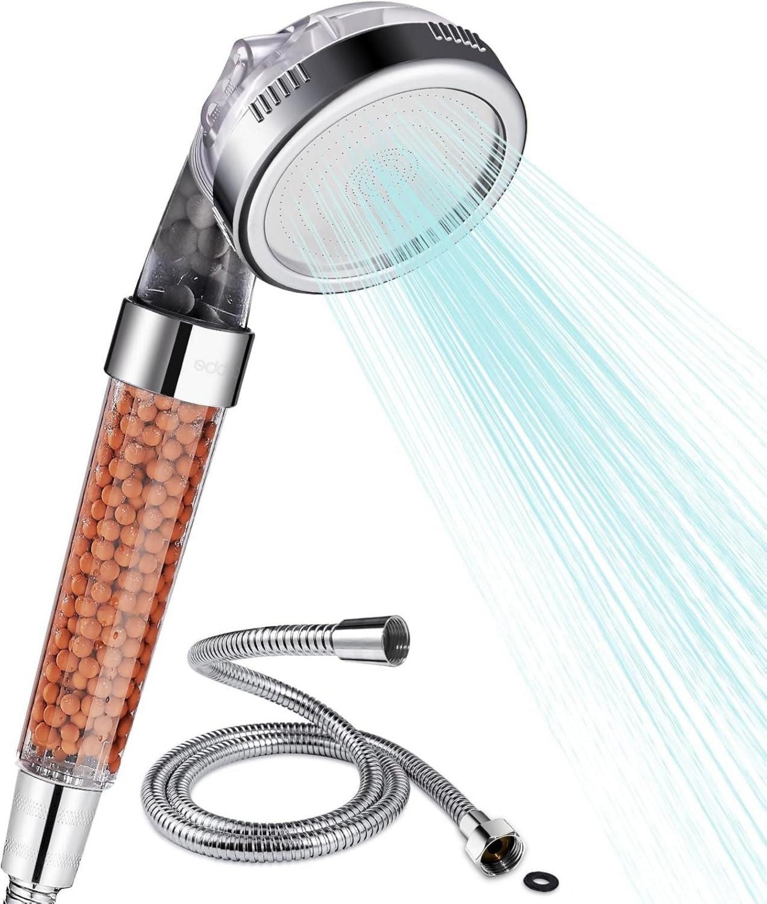 Handbrause Duschkopf Set Hochdruck Filter 3 Einstellungen Wassersparend