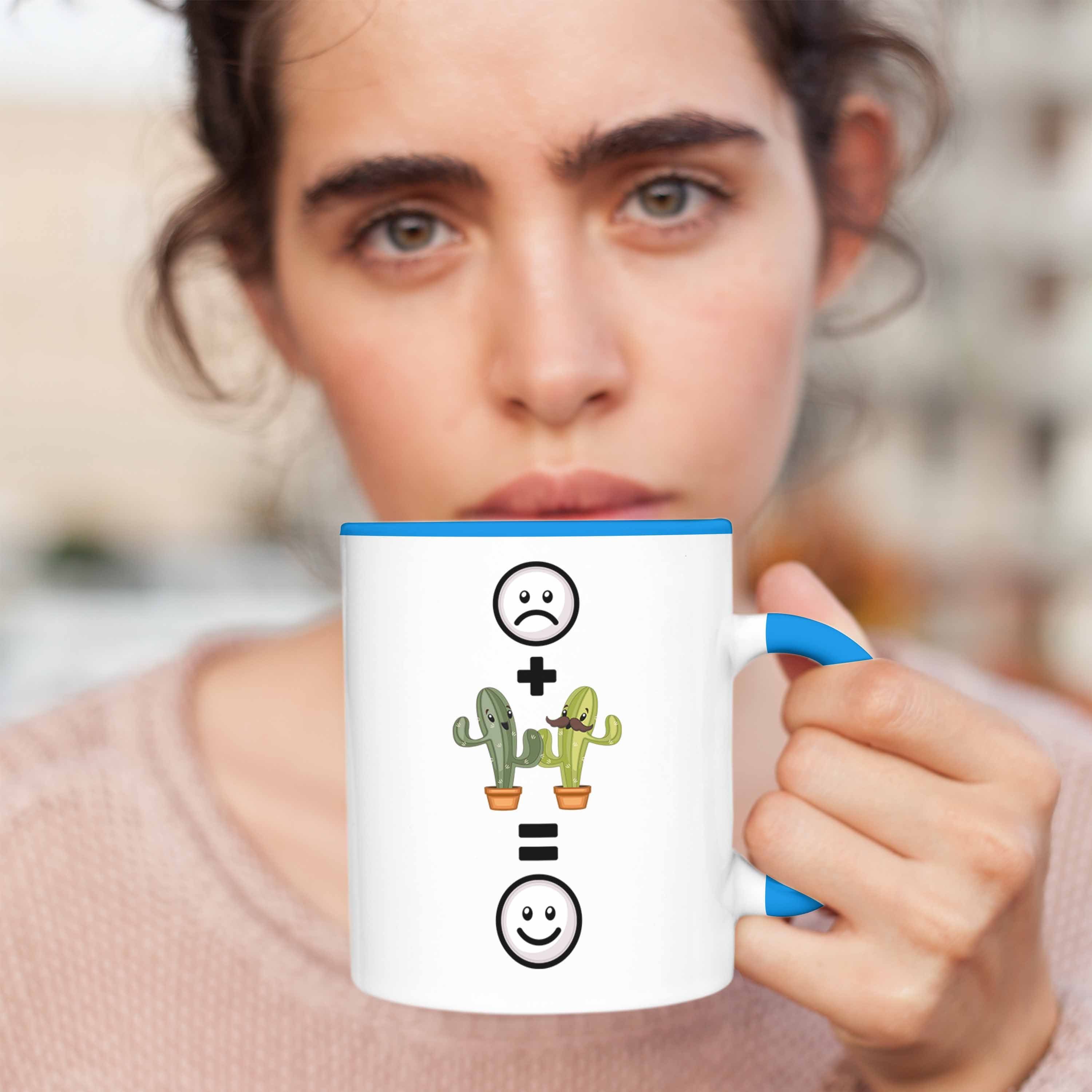 für Lustige Tasse Kaktus-Liebhaber :(K Trendation Kaktus Tasse Blau Geschenkidee Geschenk