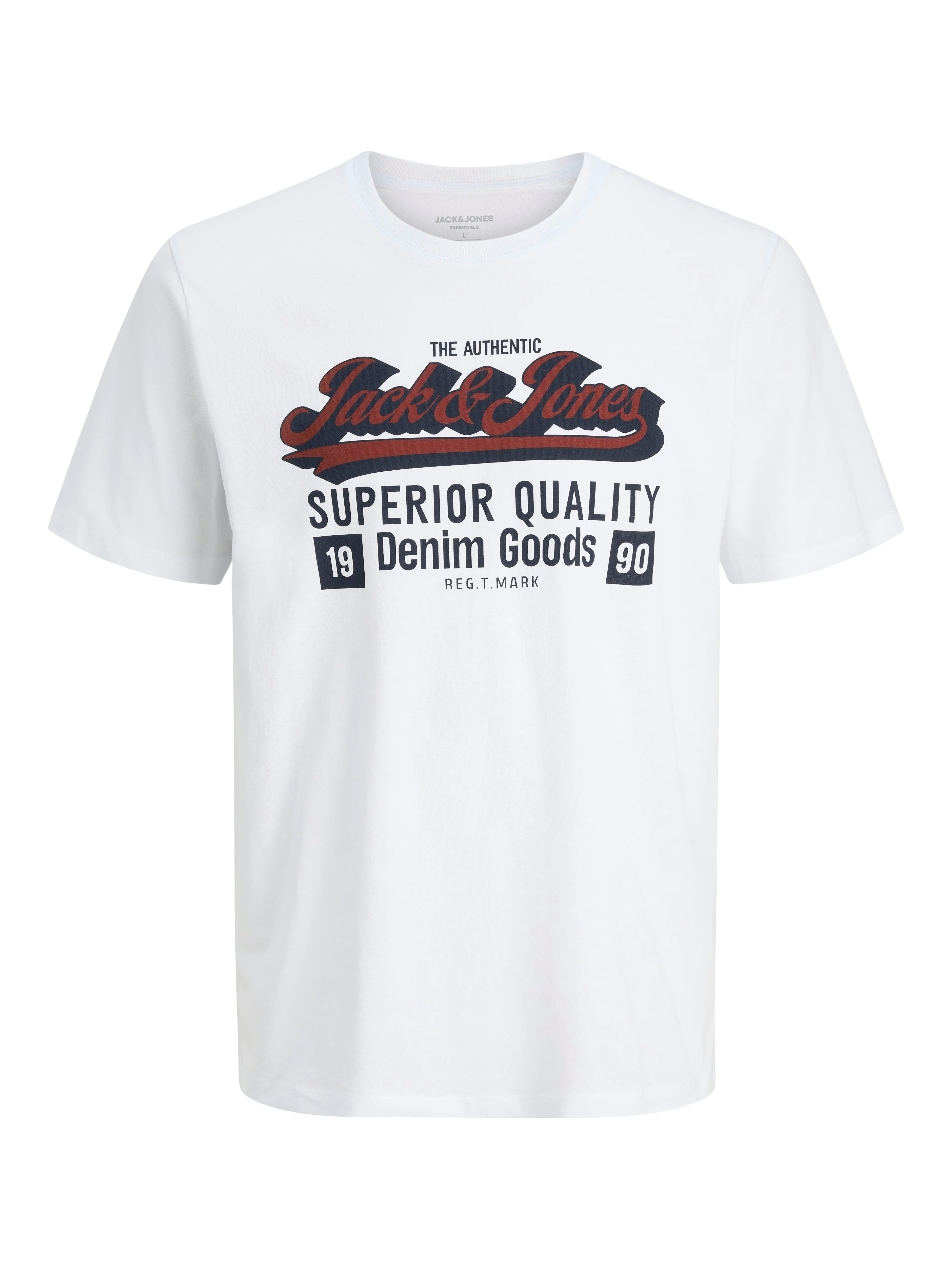 Jack & Jones PlusSize T-Shirt JJELOGO TEE SS 2 COL AW25 3PK MP PLS (Packung, 3-tlg)