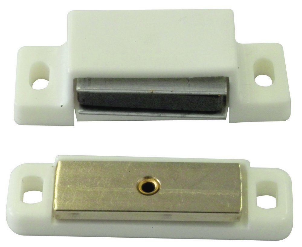 HSI Schrauben-Set HSI Magnetschnäpper, mit beweglicher Platte, weiß, 4kg, 2 STK