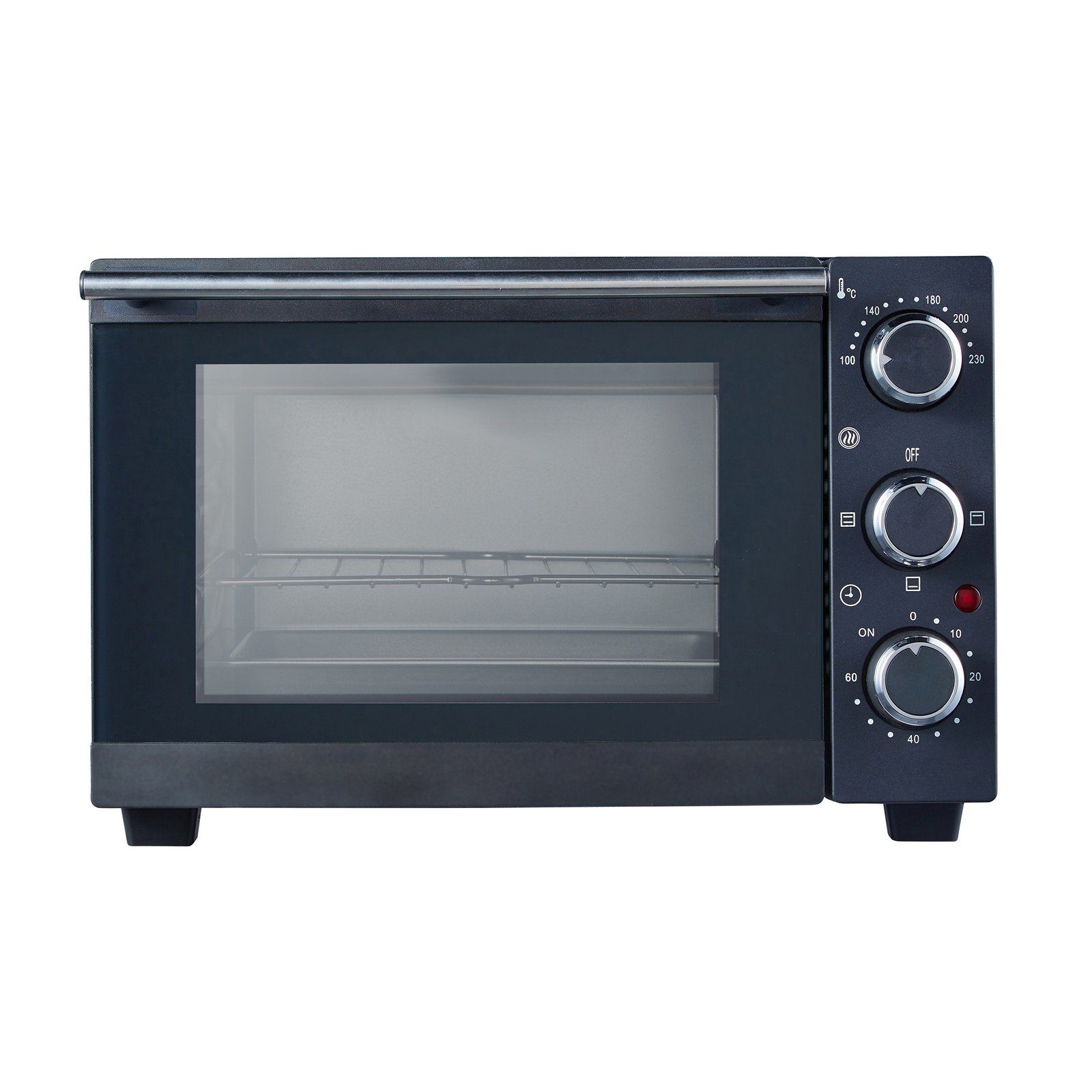DESKI Minibackofen Minibackofen 15 Liter 1200 Watt schwarz, 15 Liter