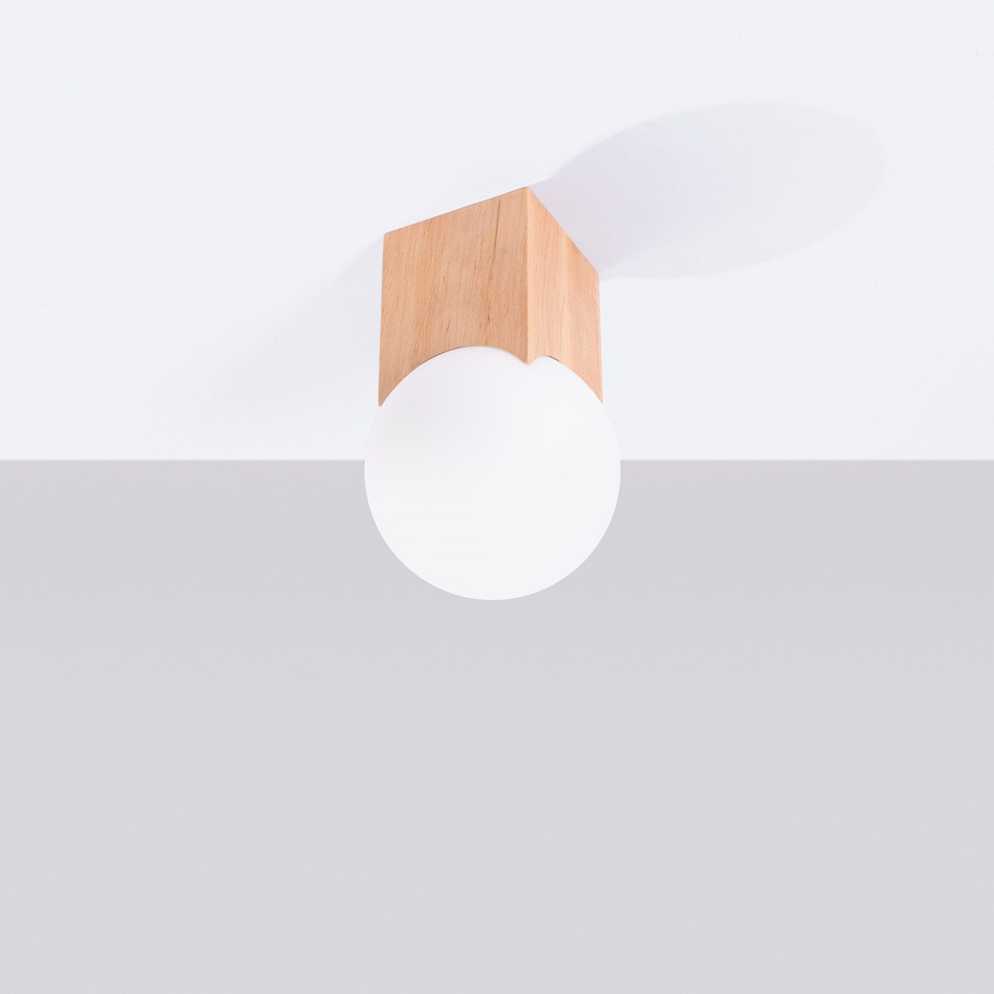 SOLLUX lighting Deckenleuchte Plafond Solis Naturholz, Nicht enthalten