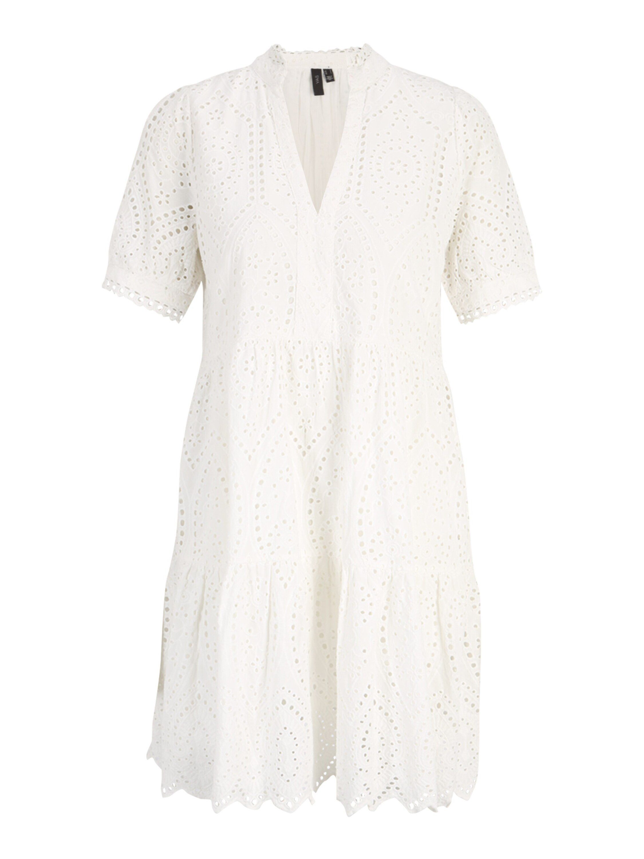 Y.A.S (Petite) Blusenkleid HOLI (1-tlg) Volant, Stickerei, Lochmuster, Drapiert/gerafft