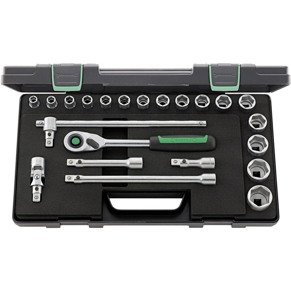 Stahlwille Steckschlüssel Stahlwille 52/16/6QR KN Steckschlüsselsatz 1/2" (12.5 mm) 22teilig 96