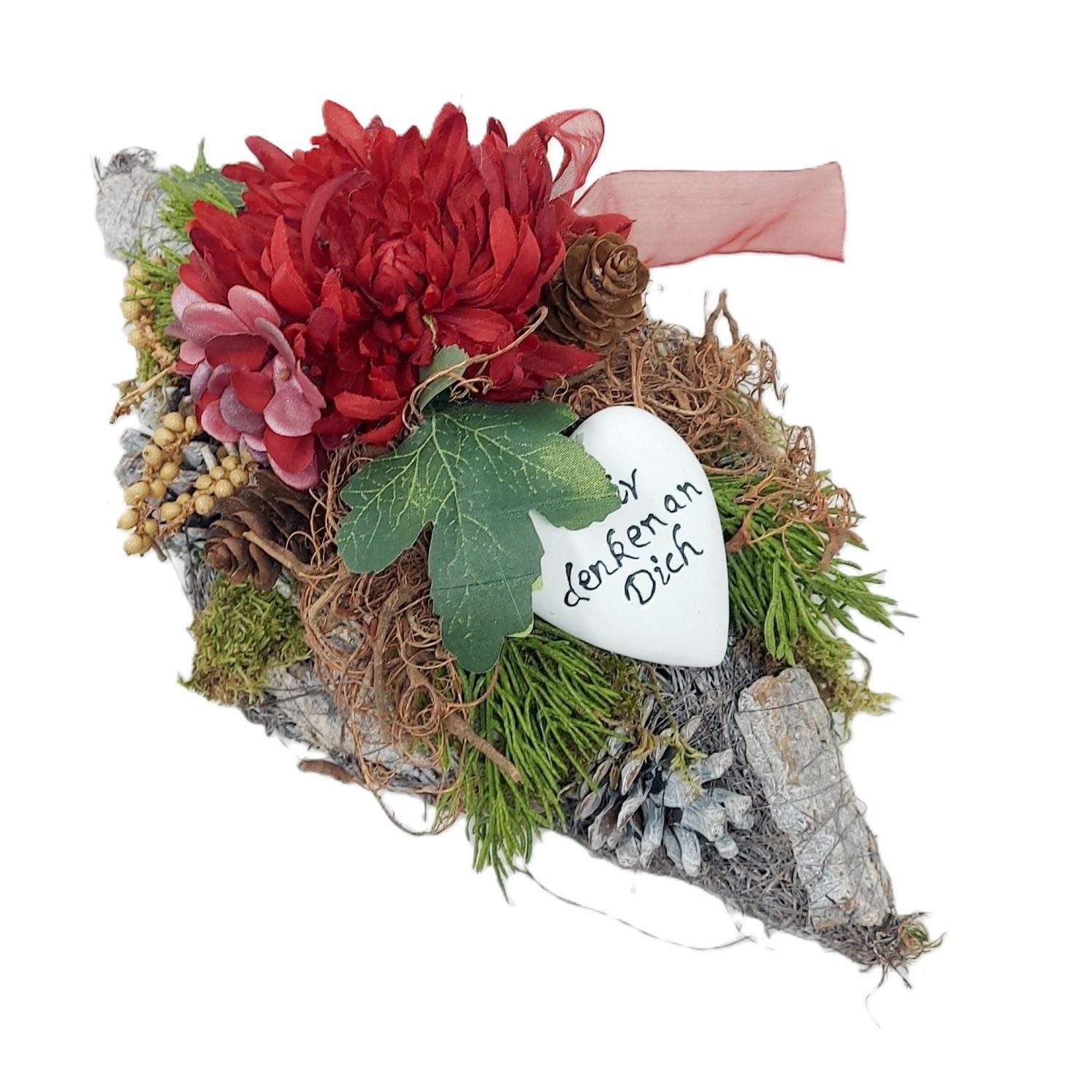 CreaFlor Home Dekokranz Grabschmuck, Handarbeit, Natur, Motiv: Chrysantheme