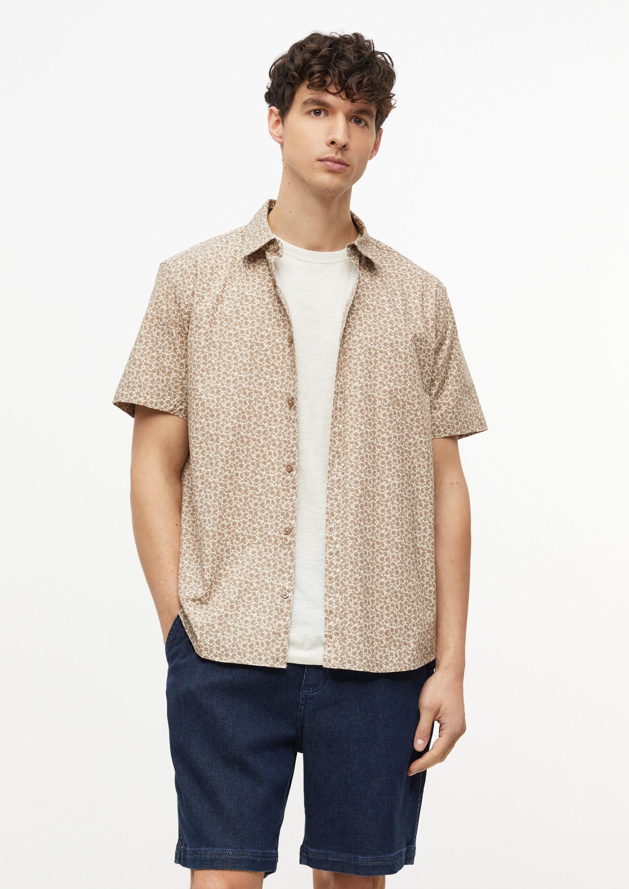 s.Oliver Kurzarmhemd Hemd Regular Fit: Elastisches Kurzarmhemd mit All-over-Print
