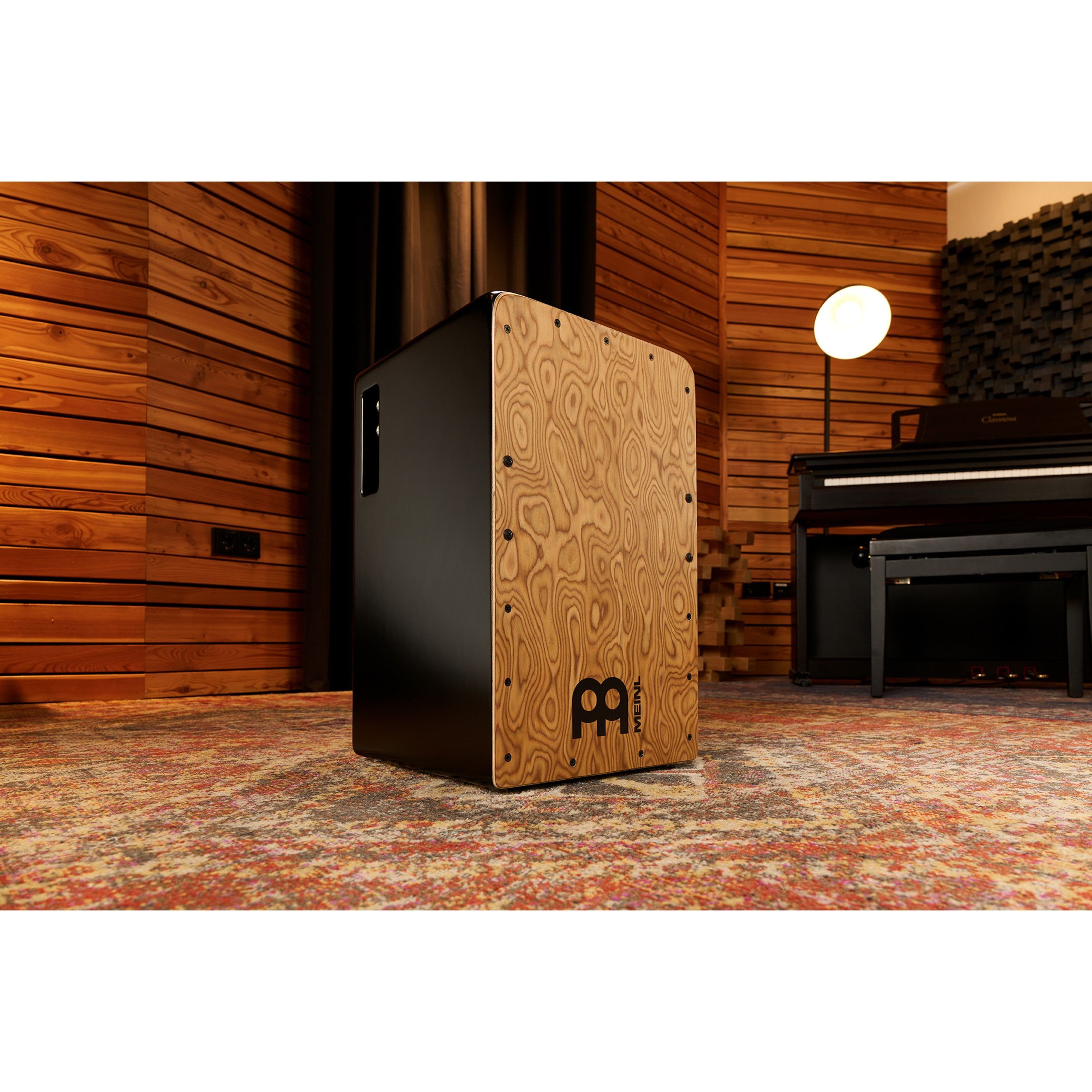 Meinl Percussion Cajon, Percussion, Cajons, PWCP100MB Pickup Woodcraft Cajon Makah Burl - Cajon