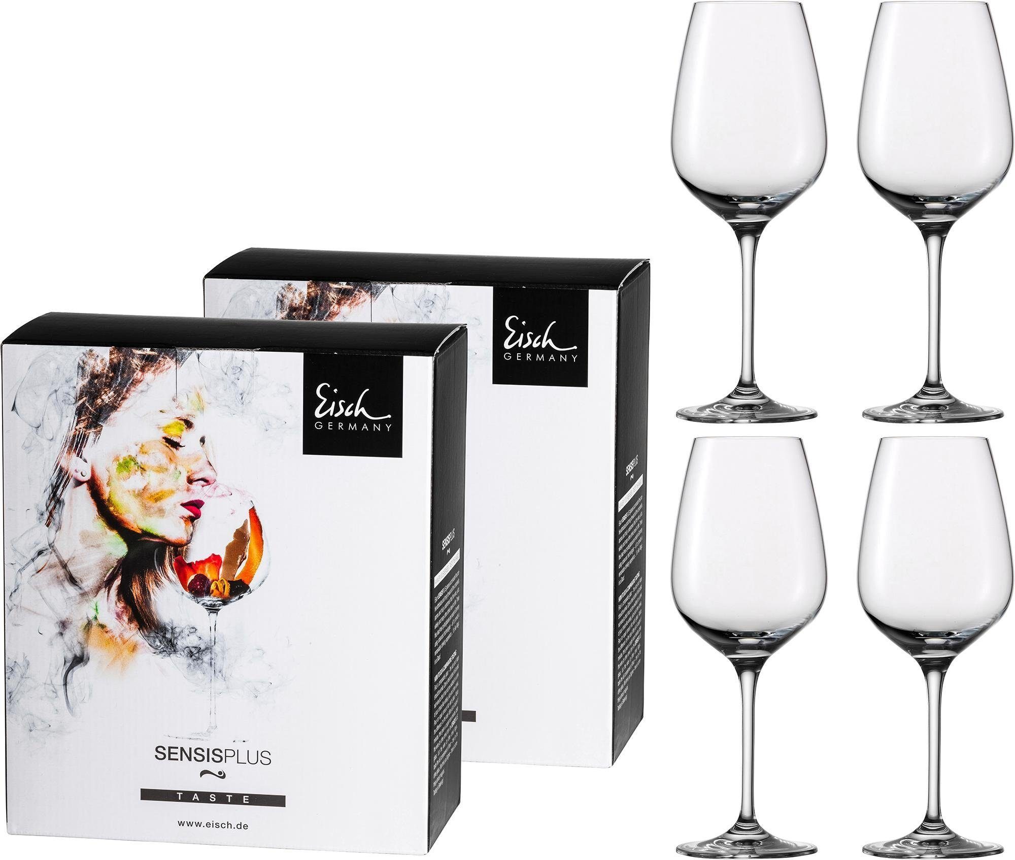 Eisch Weißweinglas Superior SensisPlus, Kristallglas, Bleifrei, 310 ml, 4- teilig | Gläser