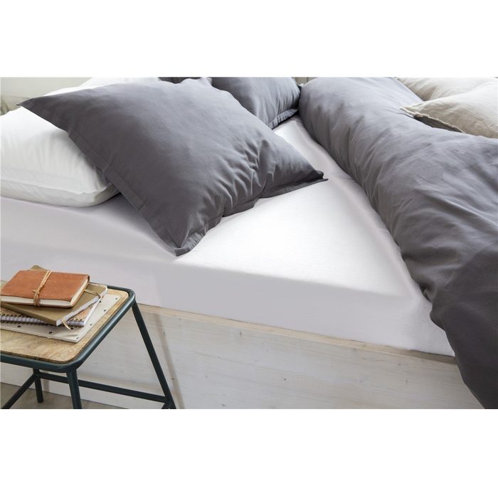 Spannbettlaken Spannbettuch Jersey Stretch Weiß - 140x200/210 cm Walra Baumwolle (1 Stück) Bettlaken mit Gummizug in 90x200 140x200 180x200 und weitere Größen
