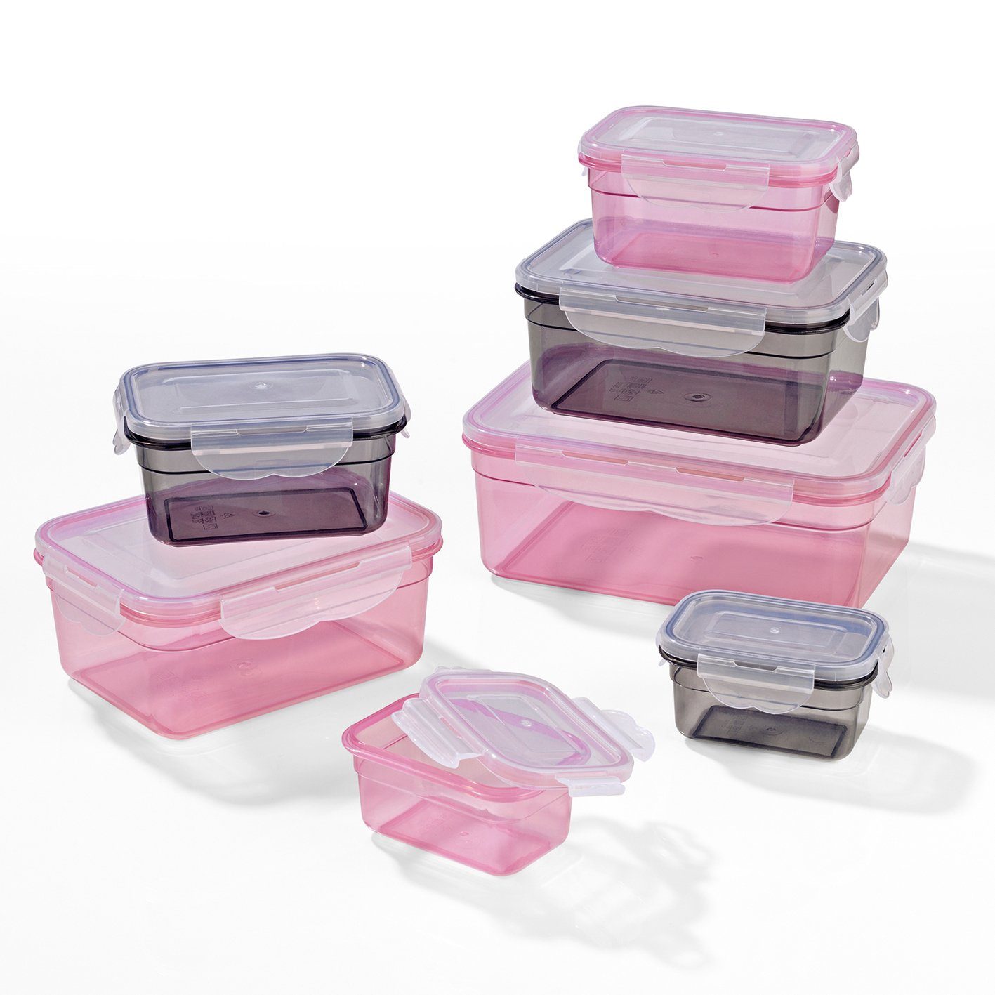 transportieren einfrieren, Set, tropfsicher, aufbewahren, Kunststoff Vorratsdosen Lunchbox 14-tlg), (7er Frischhaltedose GOURMETmaxx