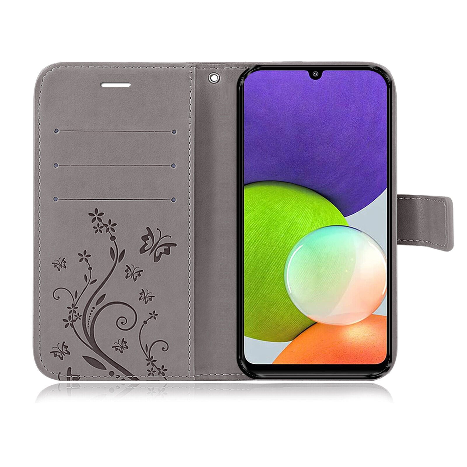 betterfon Handyhülle Handytasche für Samsung Galaxy A22 4G Klapphülle, Bookstyle-Hülle: Magnetverschluss 3 Kartenfächer & Standfunktion – Bild 5 von 5
