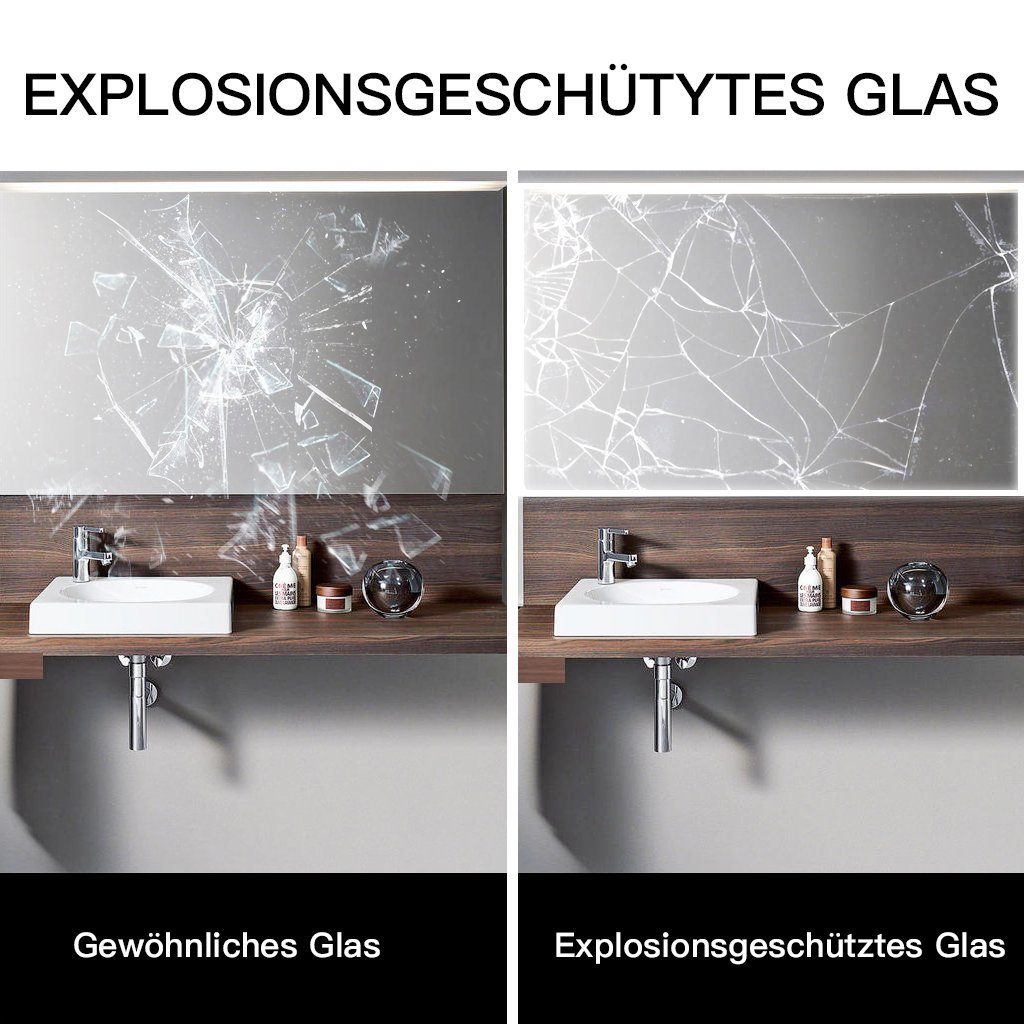 Dripex Badspiegel Wandspiegel mit LED-Beleuchtung Spiegel mit Touchschalter – Bild 5 von 5