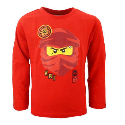 LEGO® Langarmshirt Ninjago Jay Jungen Kinder langarm Shirt Gr. 98 bis 128, 100% Baumwolle