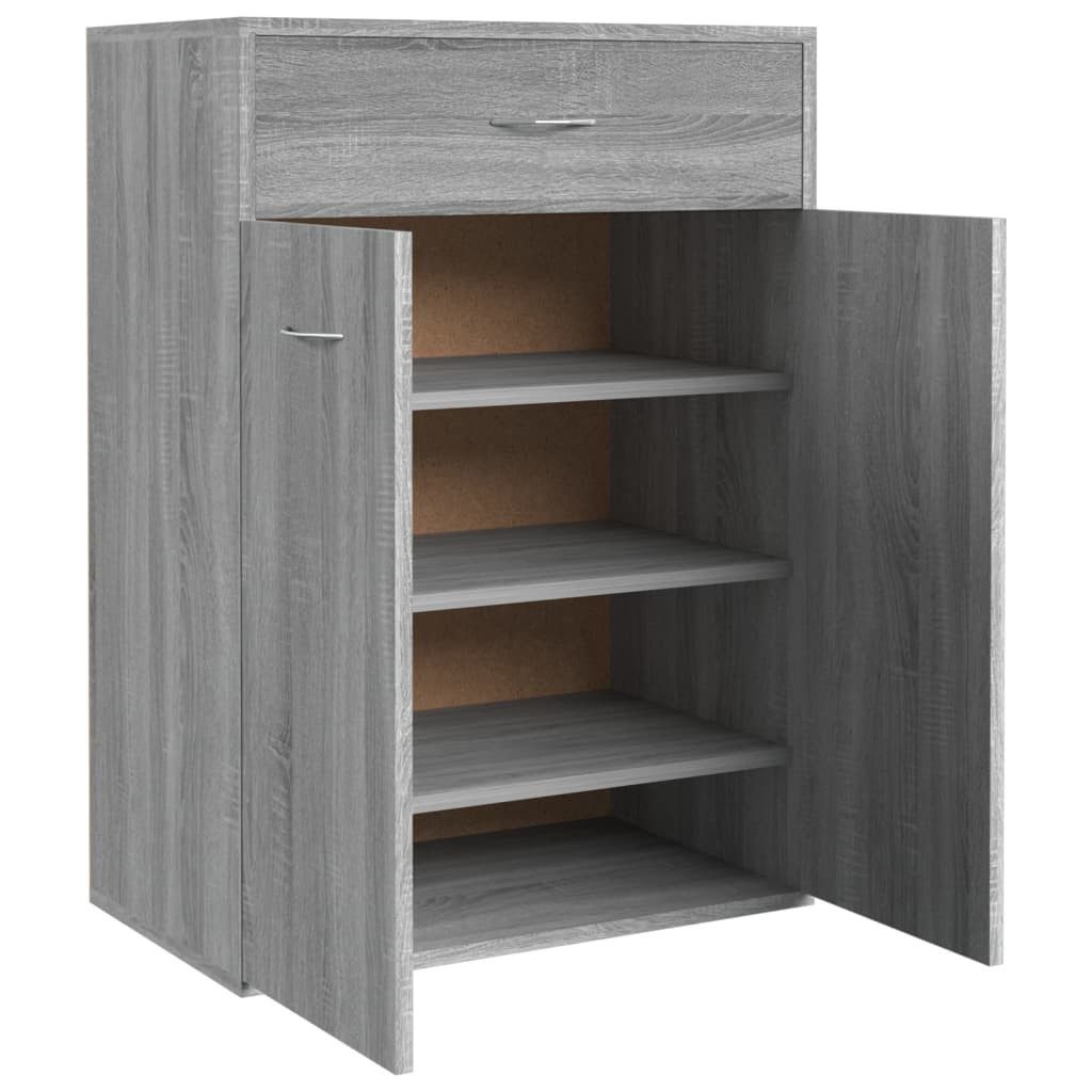 vidaXL Schuhschrank NA Schuhschrank Grau Sonoma 60x35x84 cm Spanplatte