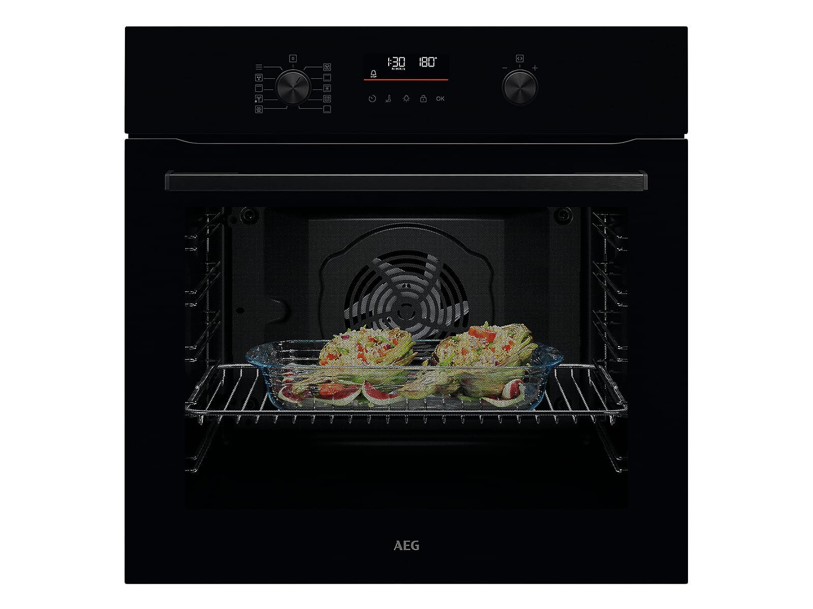 AEG Einbaubackofen, mit kein Auszug vorhanden, Pyrolyse-Selbstreinigung