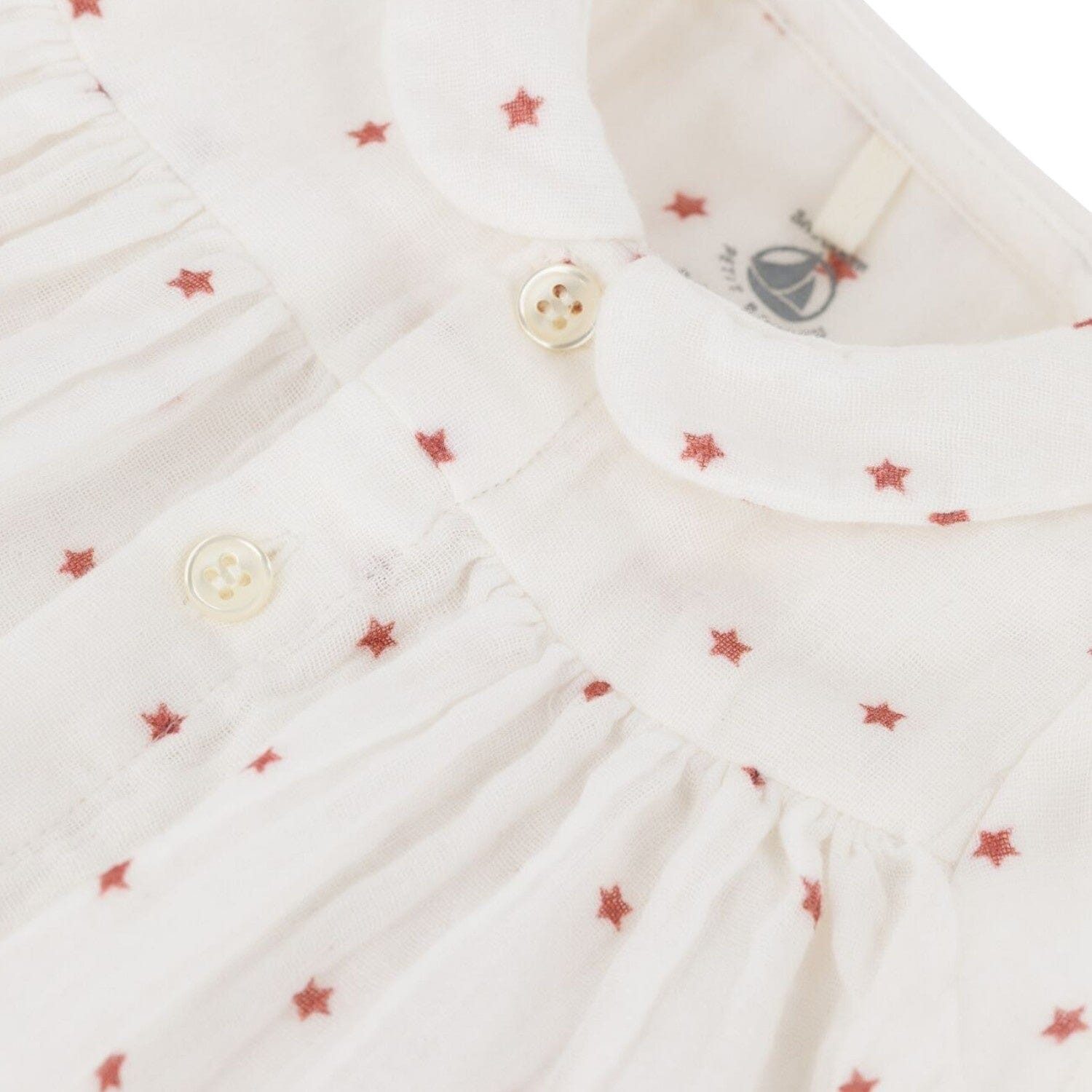 Petit Bateau A-Linien-Kleid Petit Bateau Kleid mit Sternenprint aus Bio- Baumwoll-Gaze